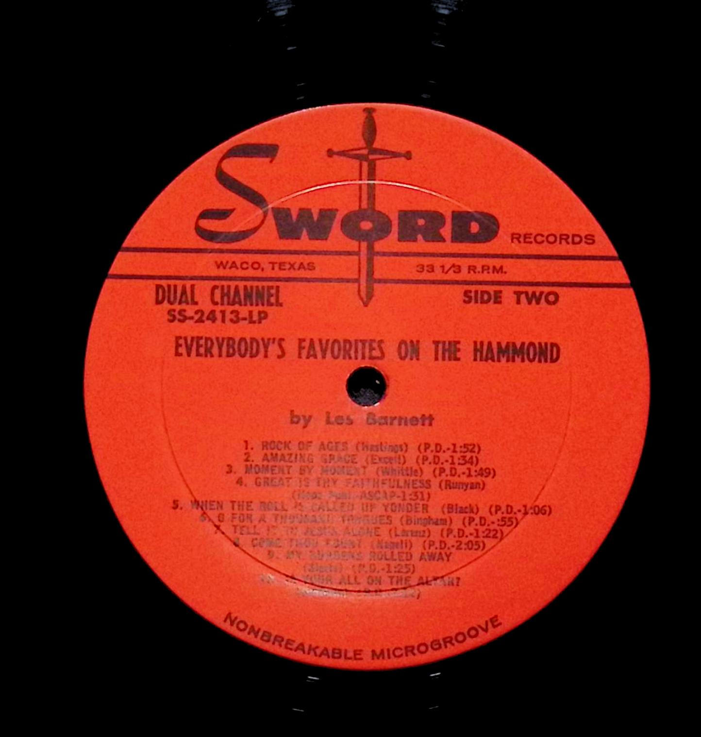 Les Barnett Everybody's Favorites on the Hammond 12" LP Unknown SS-2413-LP Unknown — image 4