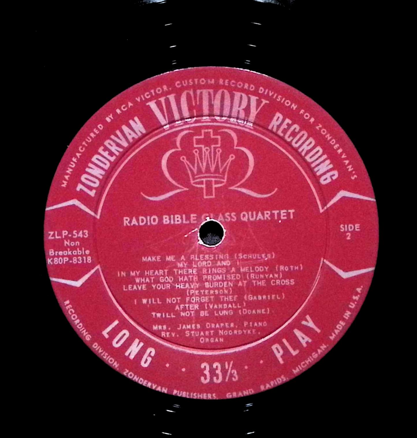 Radio Bible Class Quartet - Radio Bible Class Quartet 12" LP 2017 ZLP 543 — image 2