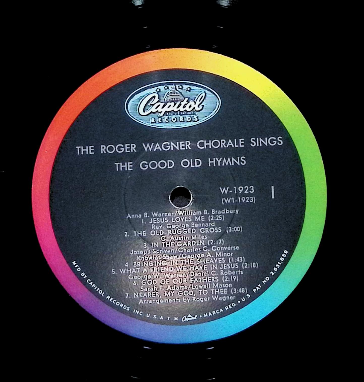The Roger Wagner Chorale The Good Old Hymns 12" LP 2020 SW 1923 Folk — image 2