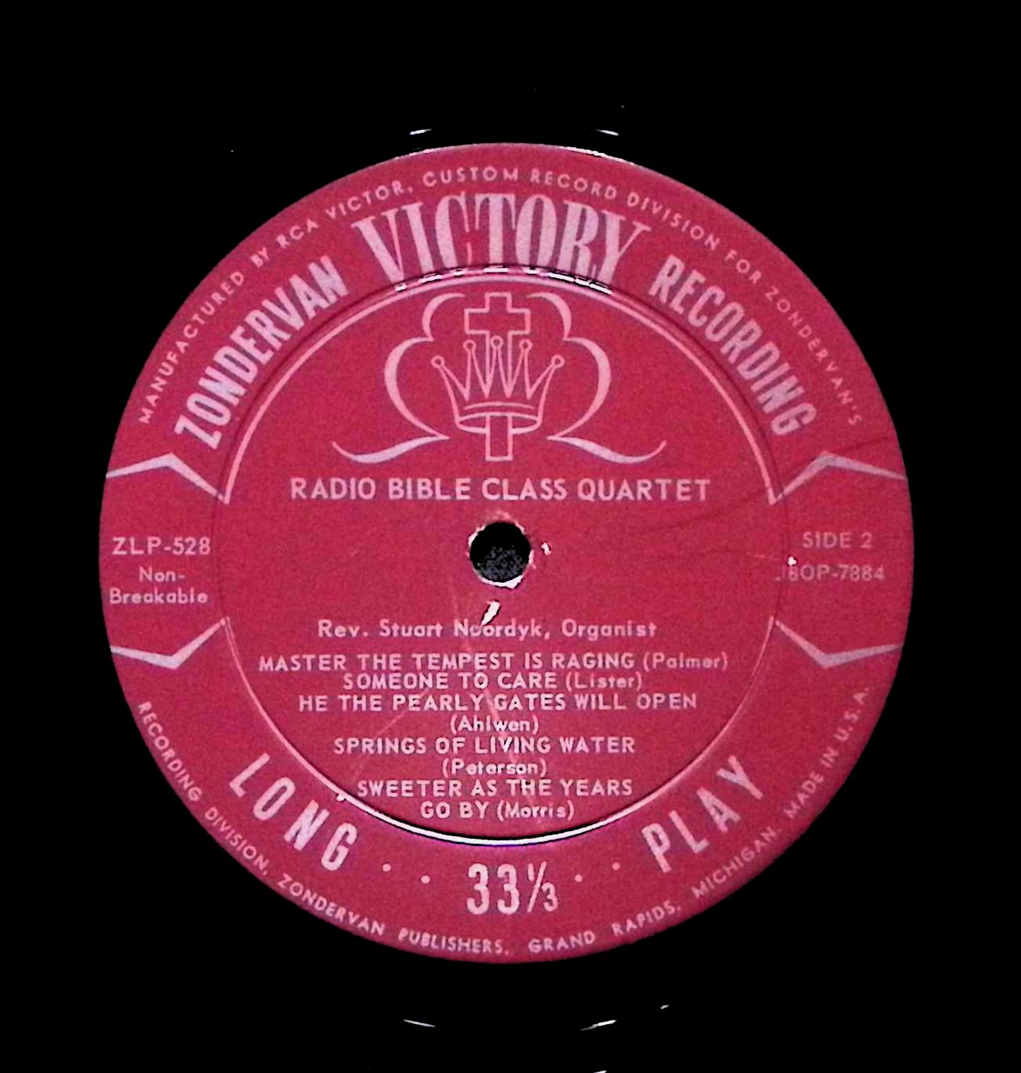 Radio Bible Class Quartet Springs Of Living Water 12" LP 0 ZLP-528 Folk, World, & Country — image 2