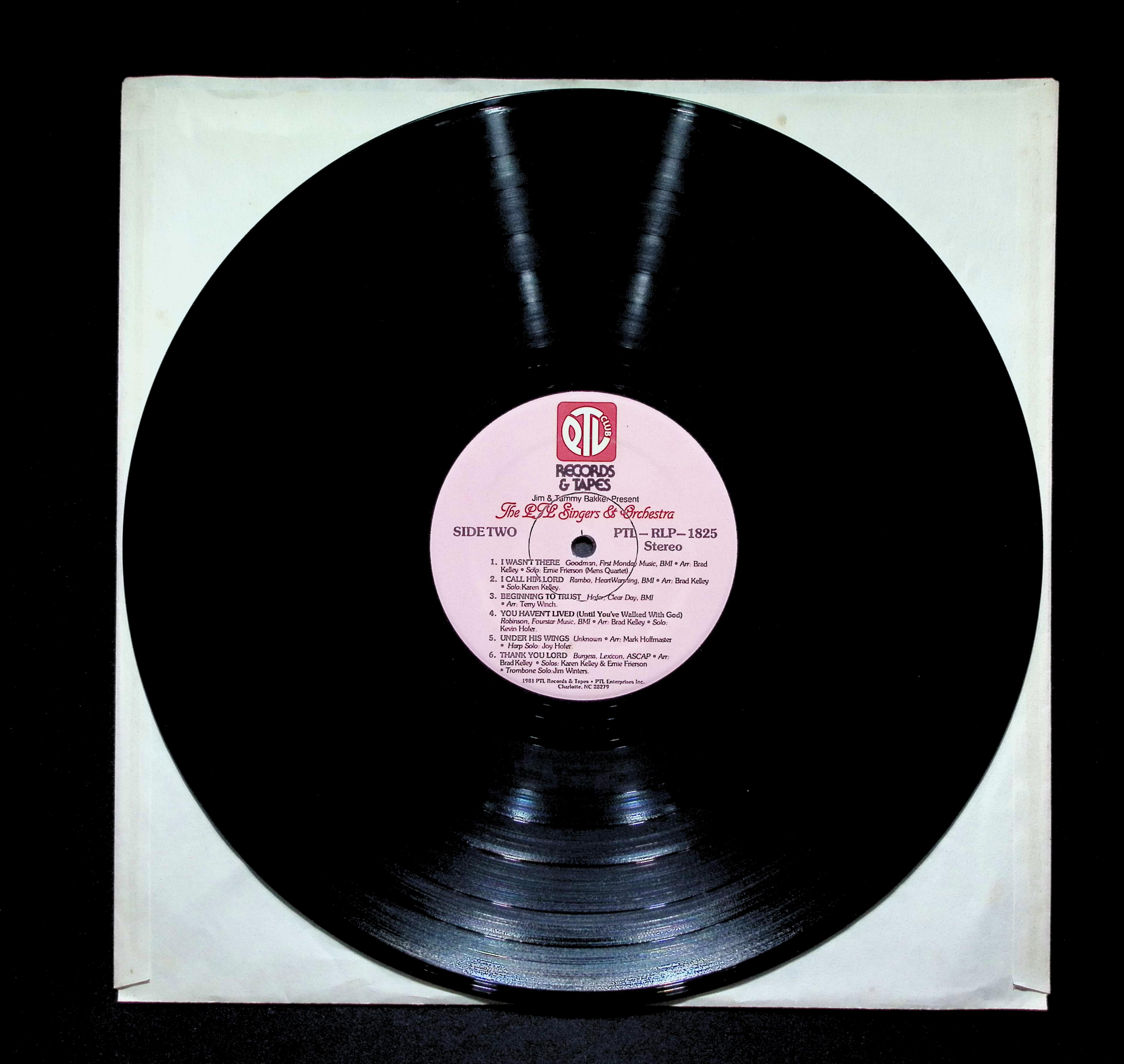 The PTL Singers & Orchestra by Jim Bakker & Tammy Bakker 12" LP 1981 PTL-RLP-1825 — image 3