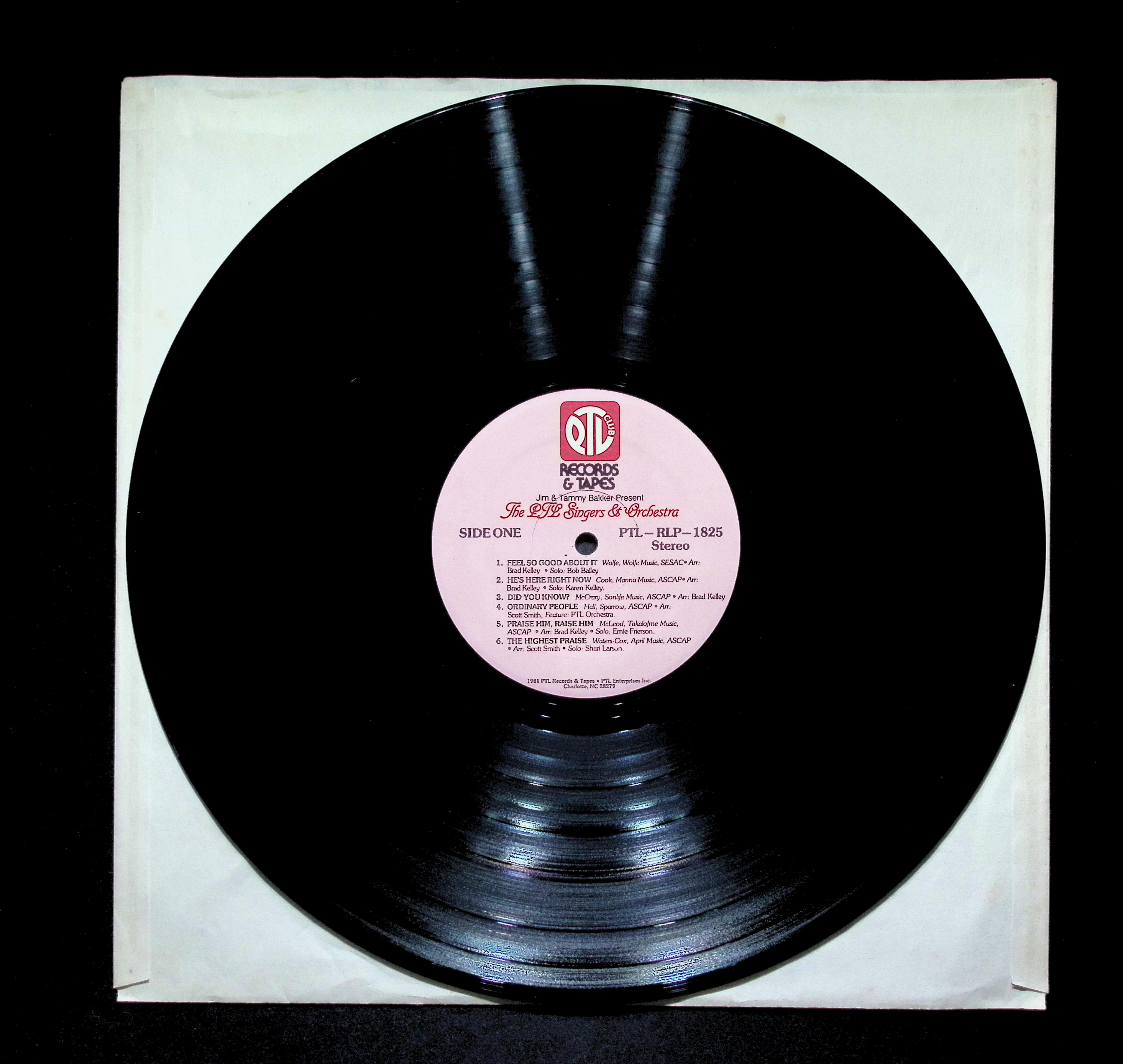 The PTL Singers & Orchestra by Jim Bakker & Tammy Bakker 12" LP 1981 PTL-RLP-1825 — image 5