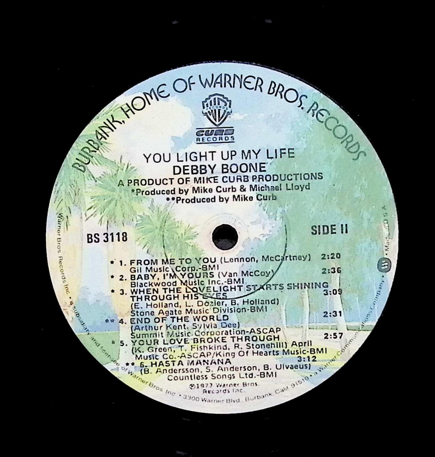 Debby Boone You Light Up My Life 12" LP 1977 BS 3118 Pop — image 2