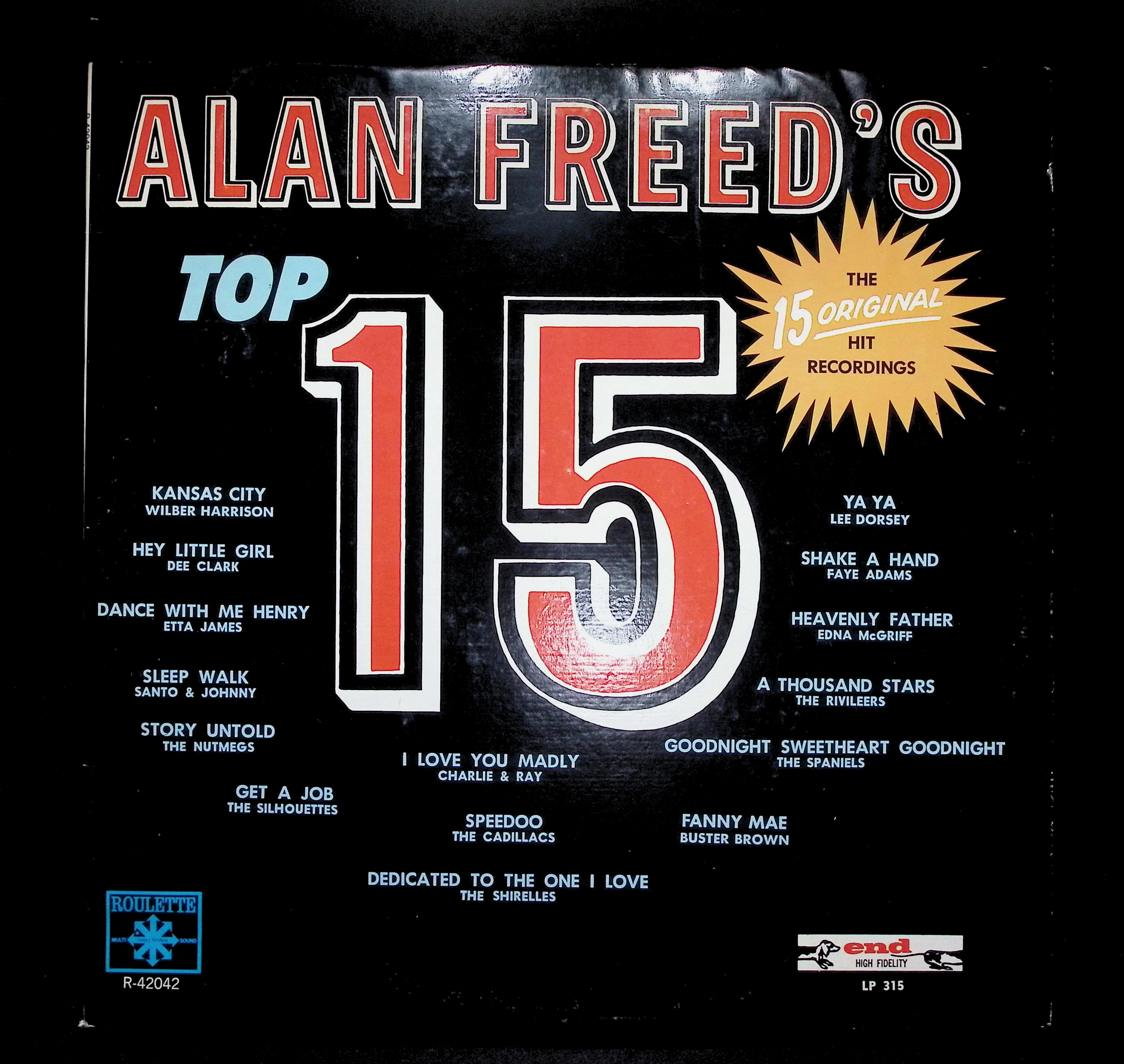 Various Alan Freed's Top 15 12" LP 1980 R-42042 Rock