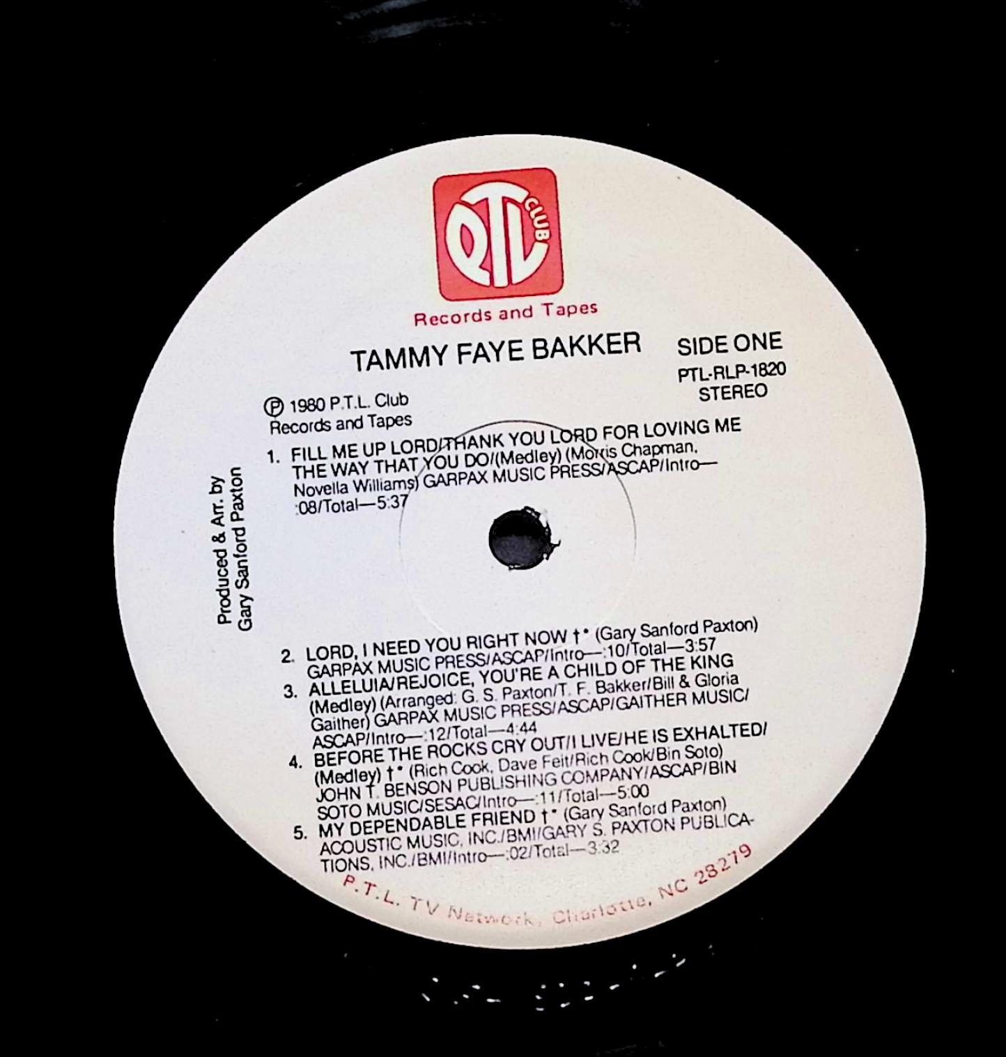 Tammy Faye Bakker Run Toward The Roar 12" LP 1980 PTL-RLP-1820 Children's — image 2