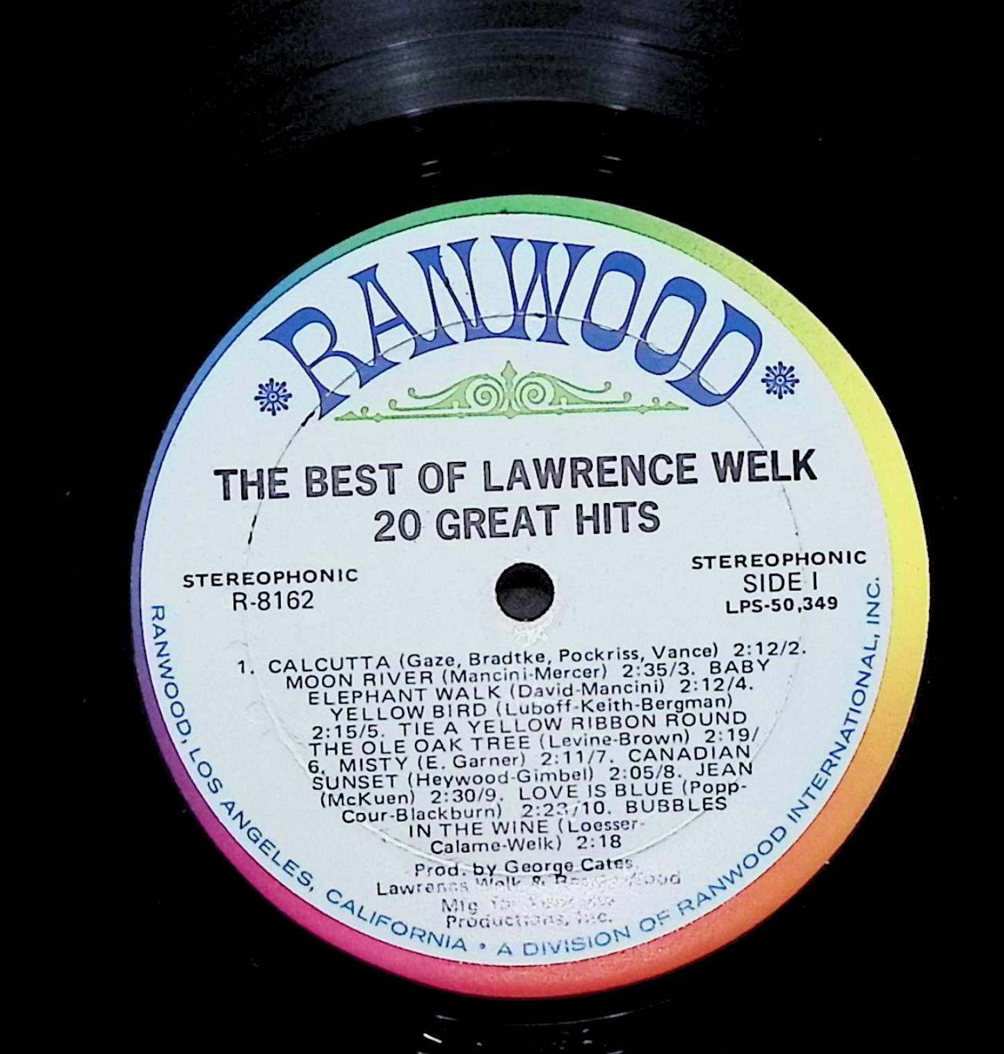 Lawrence Welk - The Best Of Lawrence Welk: 20 Great Hits 12" LP 1976 Pop — image 2