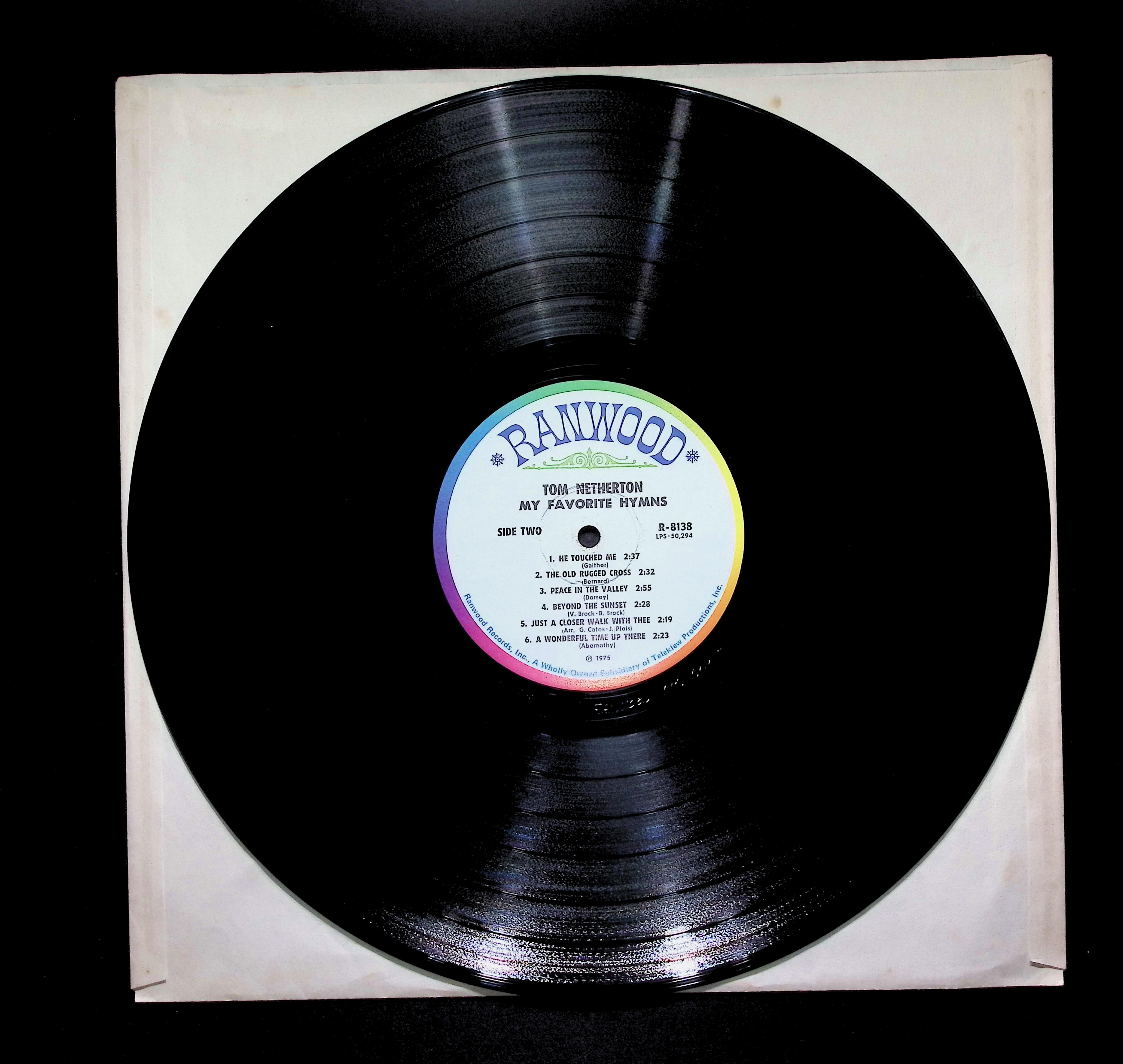 Tom Netherton My Favorite Hymns 12" LP 1975 R-8138 Folk, World, & Country — image 3