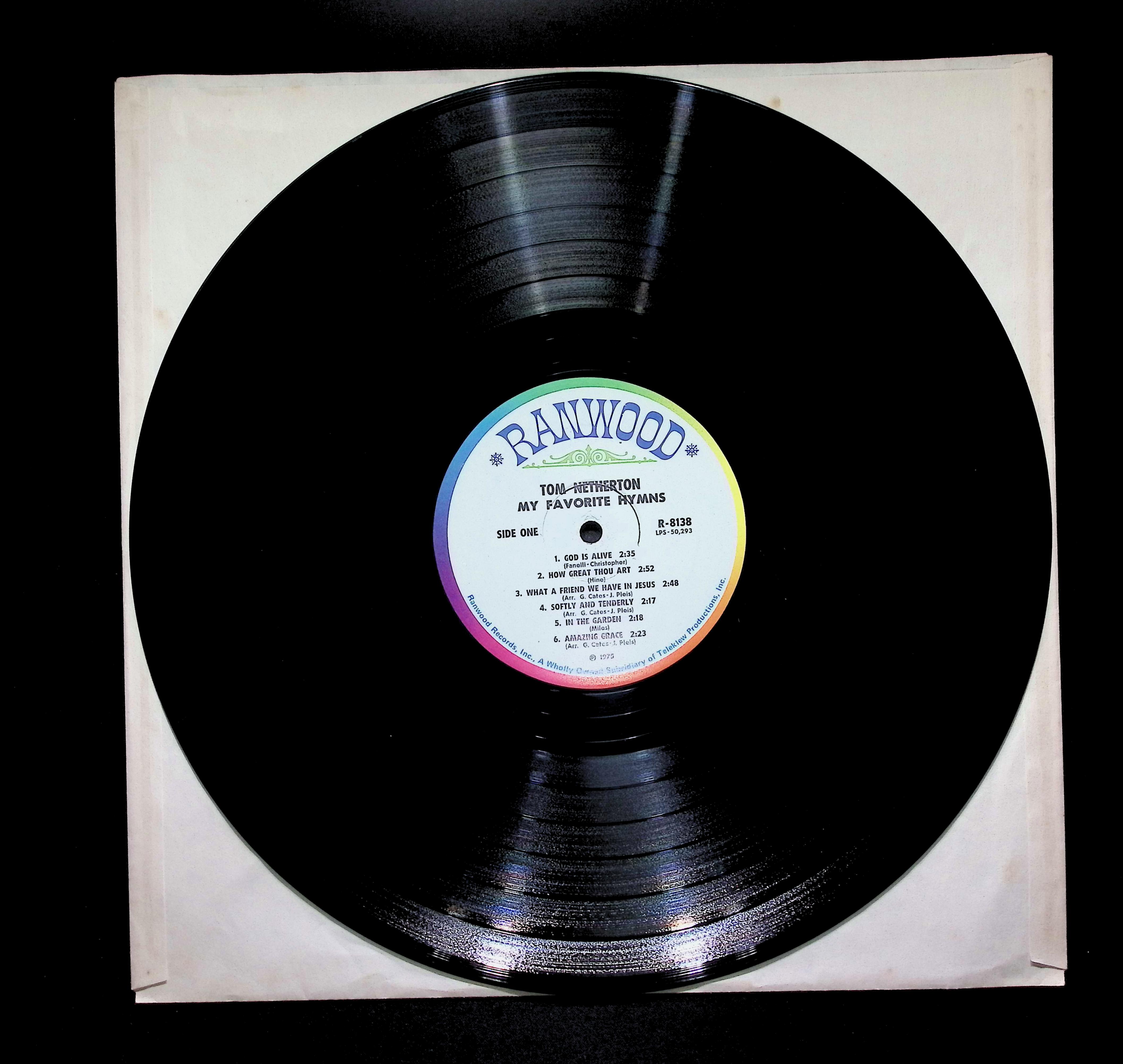 Tom Netherton My Favorite Hymns 12" LP 1975 R-8138 Folk, World, & Country — image 5