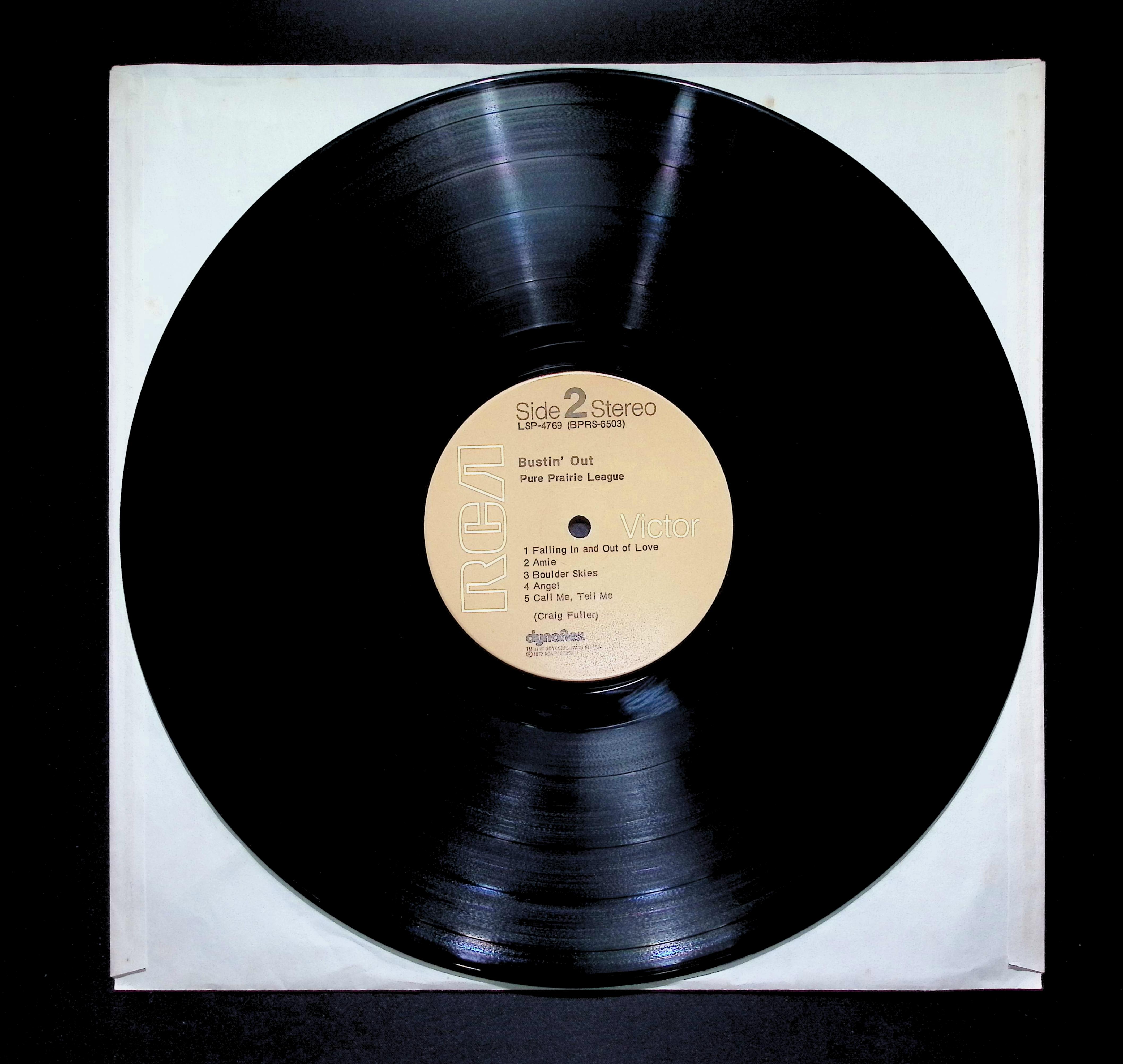 Pure Prairie League Bustin' Out 12" LP 1972 LSP-4769 Rock — image 3