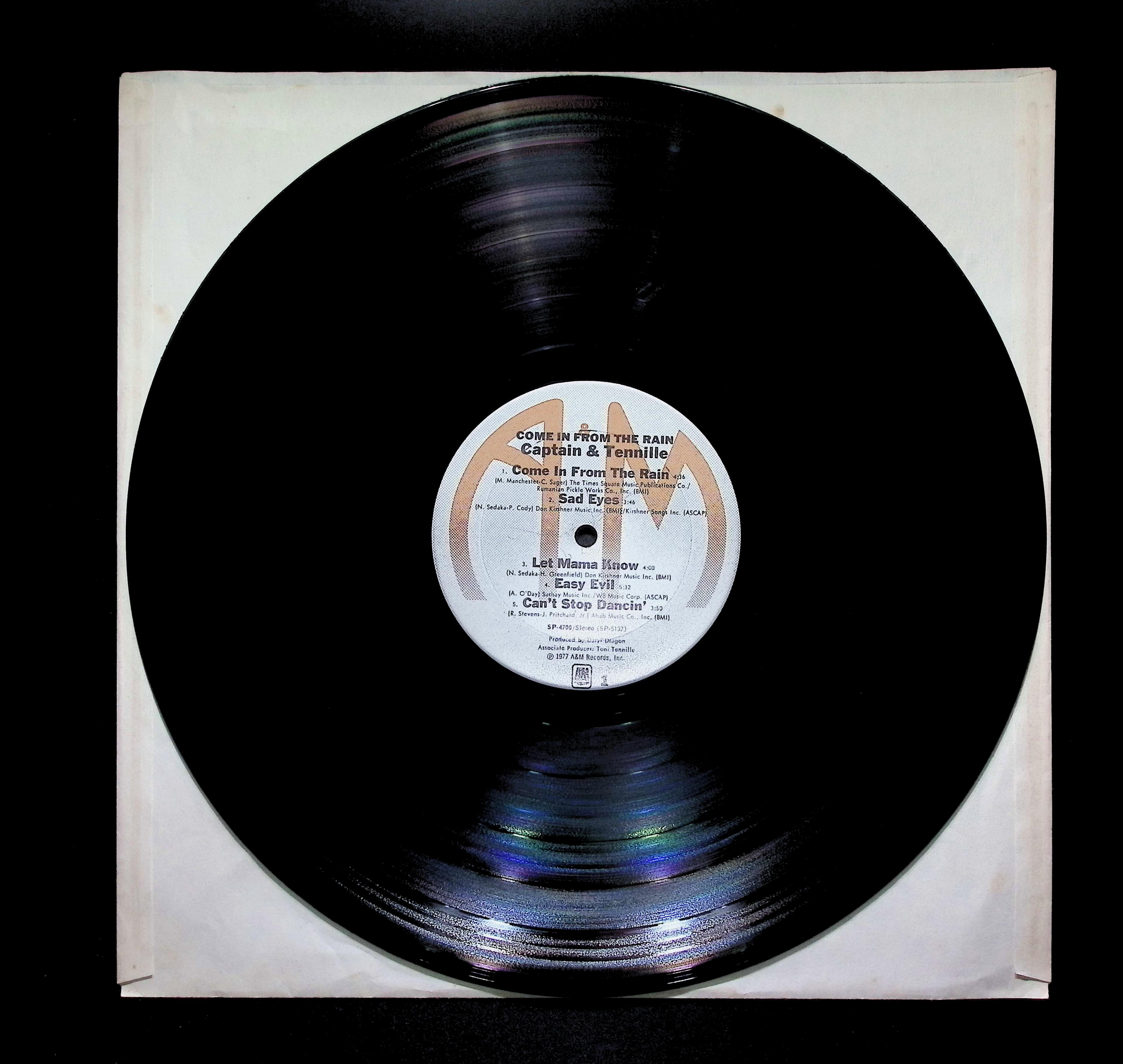 Captain And Tennille Come In From The Rain 12" LP 1977 SP-4700 Rock — image 5
