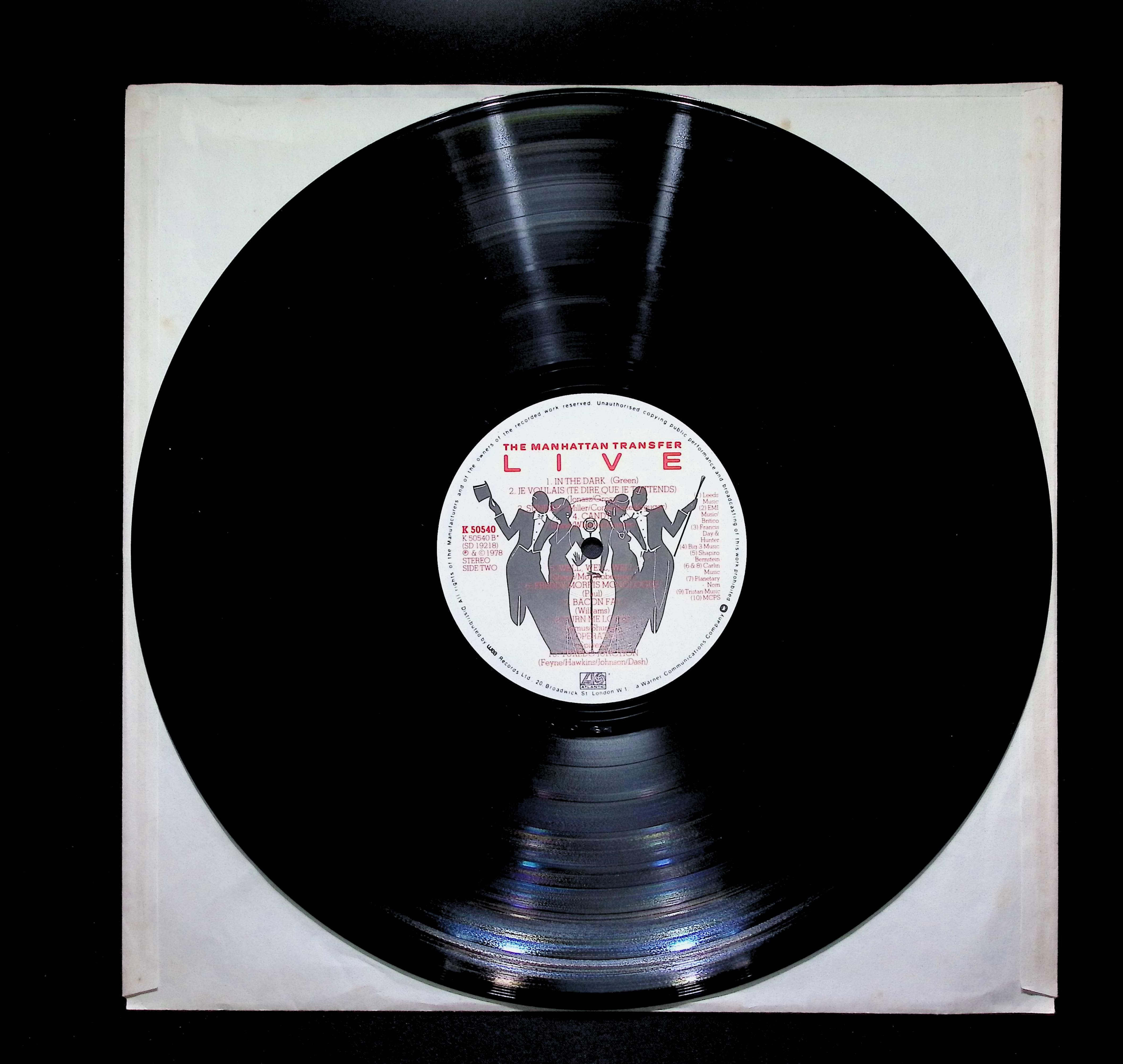 The Manhattan Transfer Live 12" LP 1978 K 50540 Jazz Vintage Vinyl Album — image 5