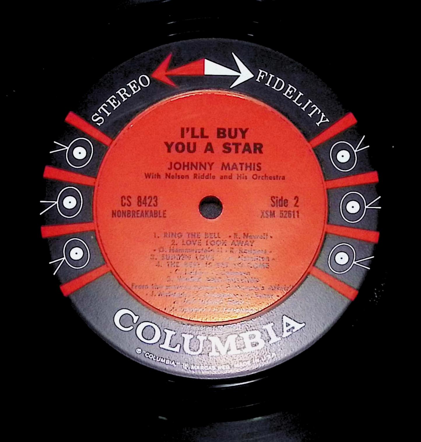 Johnny Mathis I'll Buy You A Star 12" LP 1961 CS 8423 Jazz — image 2