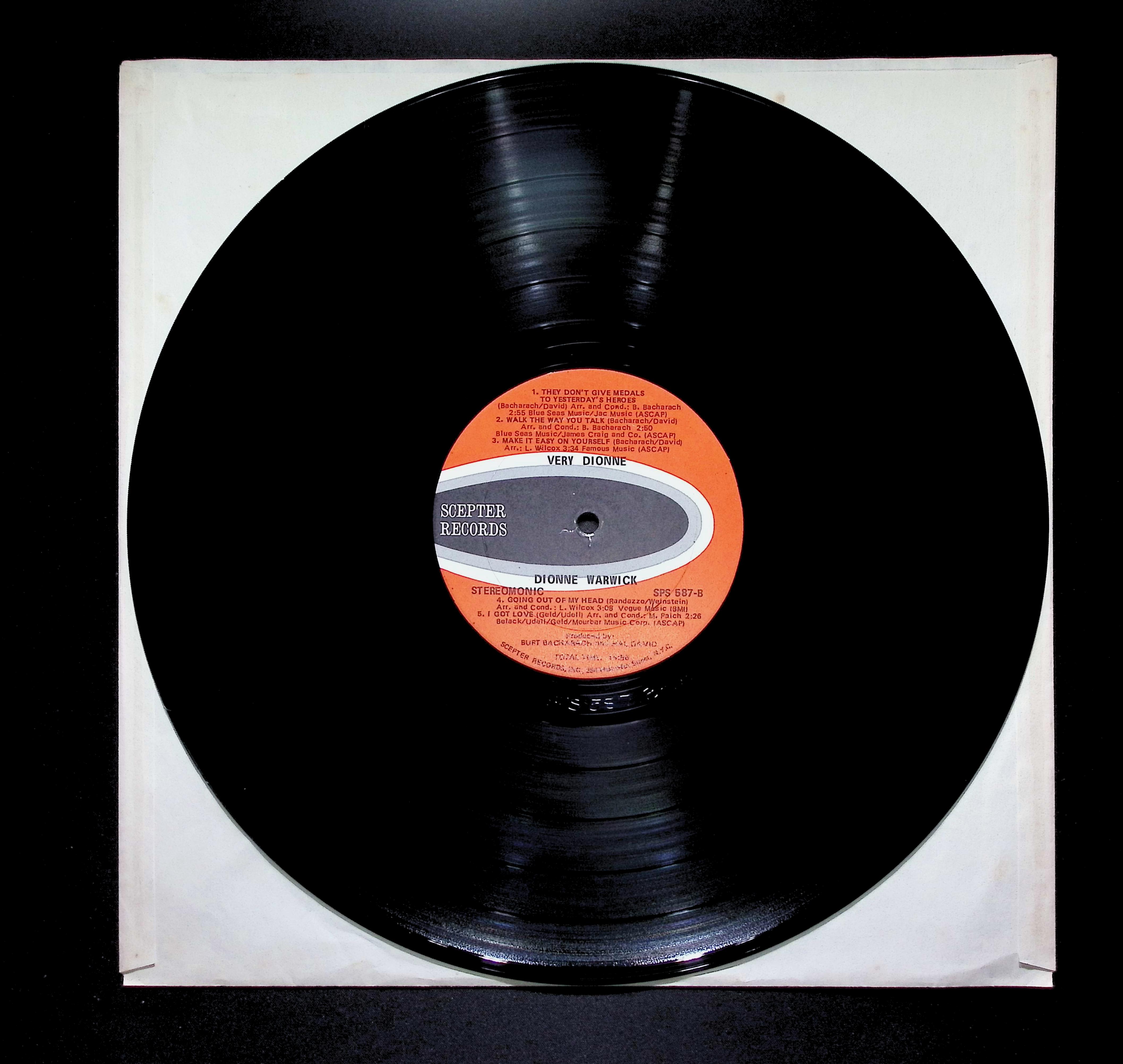 Dionne Warwick Very Dionne 12" LP 1975 SPS 587 Funk / Soul — image 3