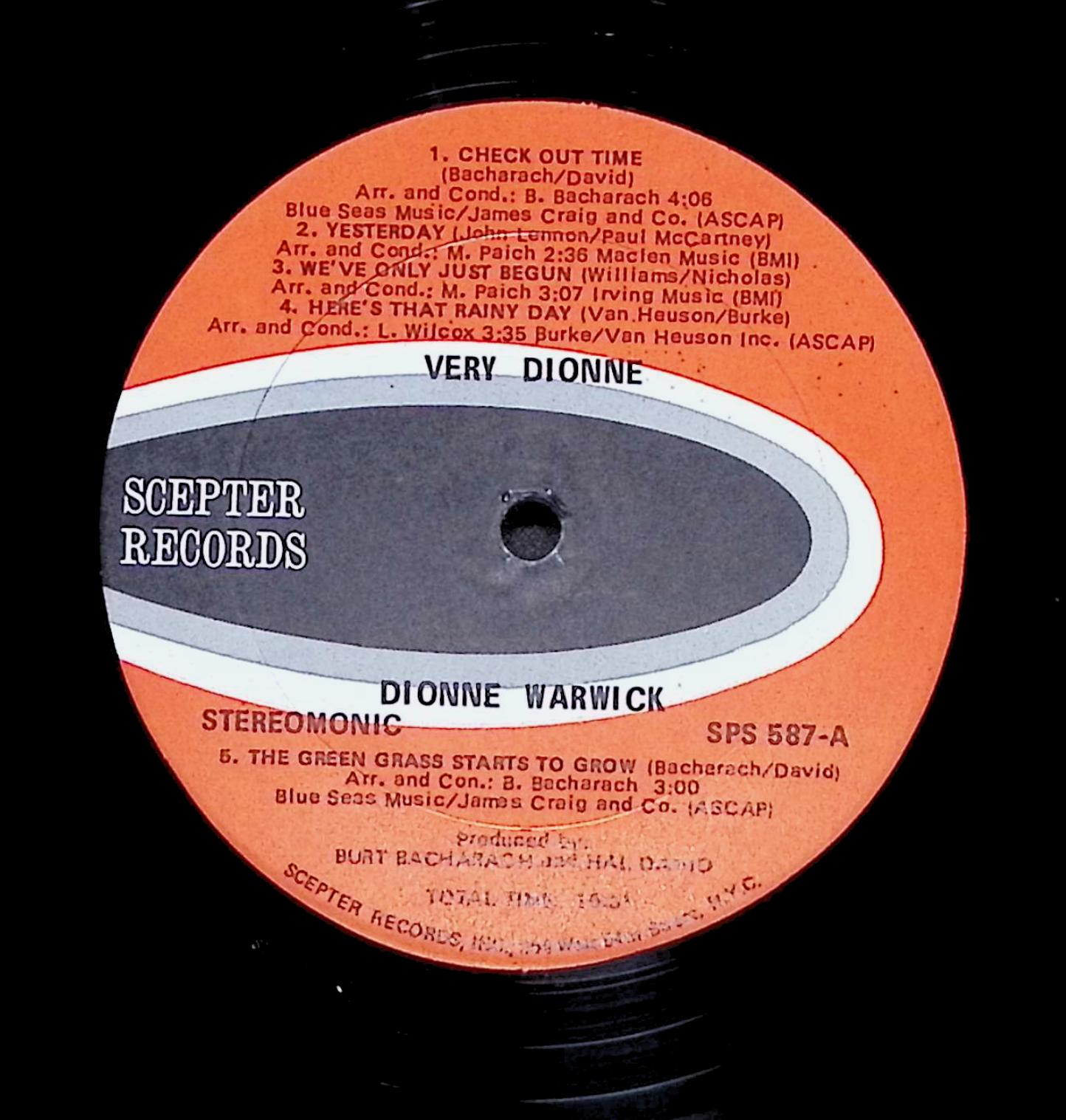 Dionne Warwick Very Dionne 12" LP 1975 SPS 587 Funk / Soul — image 4