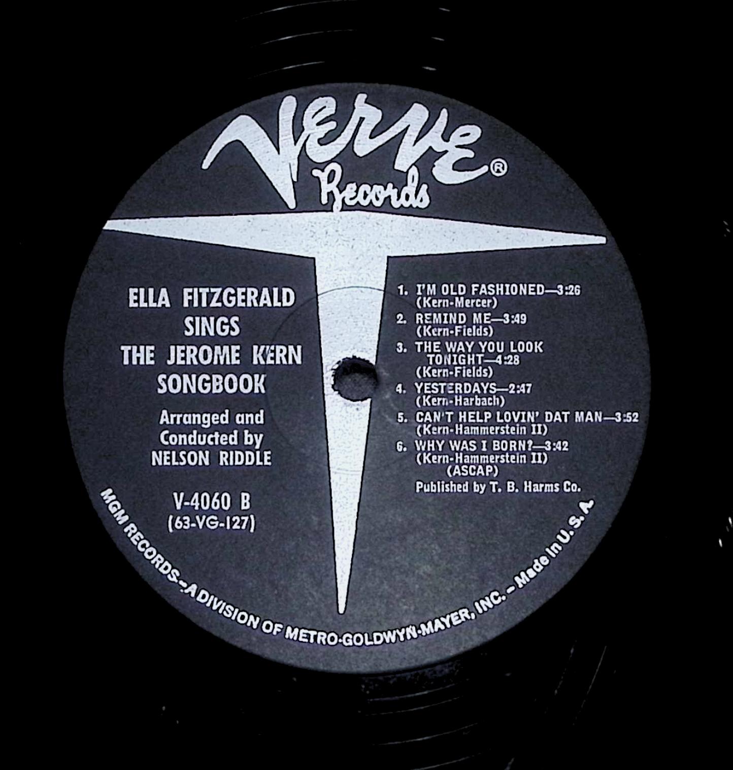 Ella Fitzgerald Ella Fitzgerald Sings The Jerome Kern Song Book 12" LP 1963 V-4060 Jazz — image 2