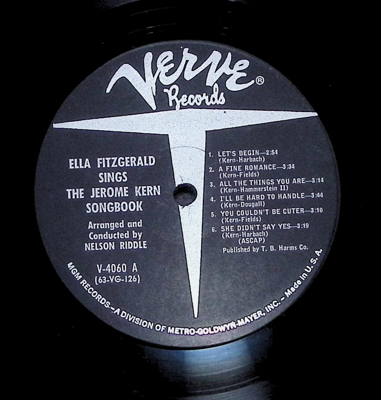 Ella Fitzgerald Ella Fitzgerald Sings The Jerome Kern Song Book 12" LP 1963 V-4060 Jazz — image 4