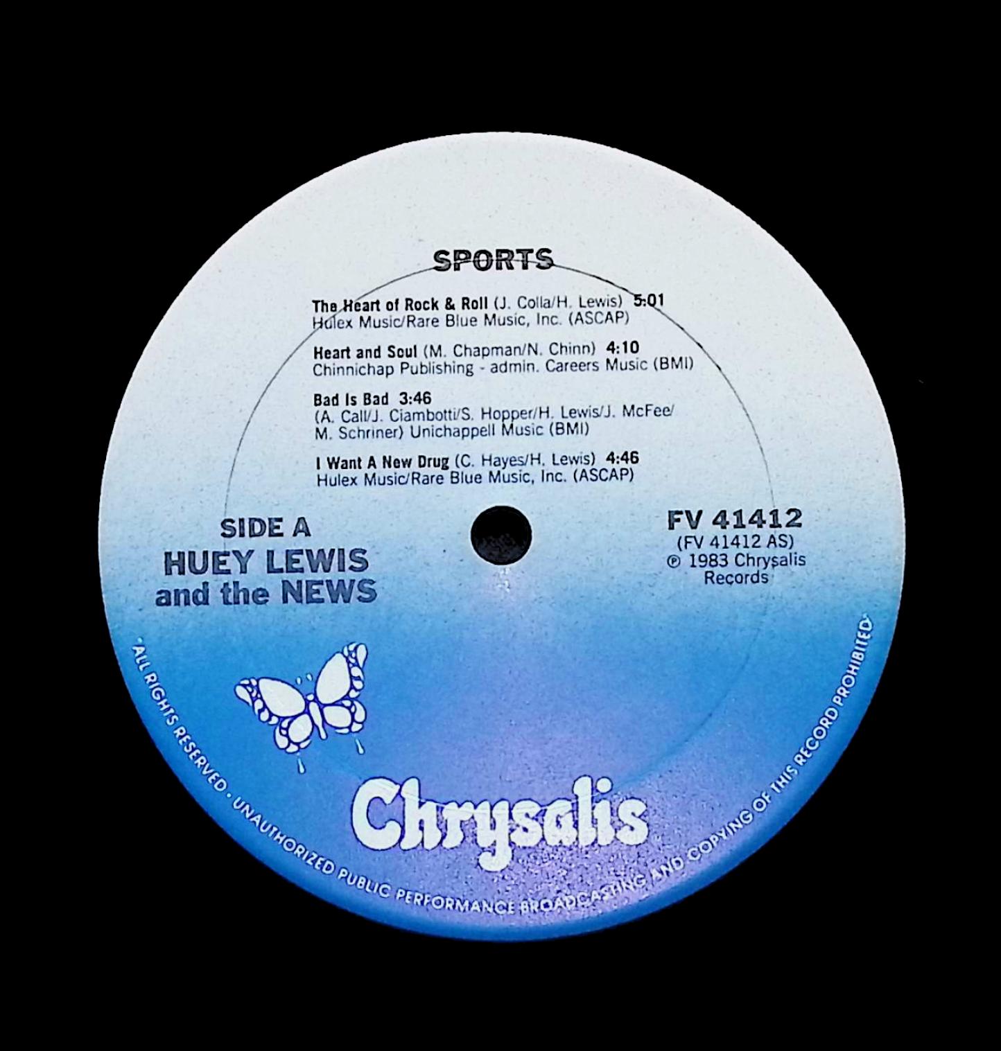 Huey Lewis & The News Sports 12" LP 1983 FV 41412 Rock — image 2