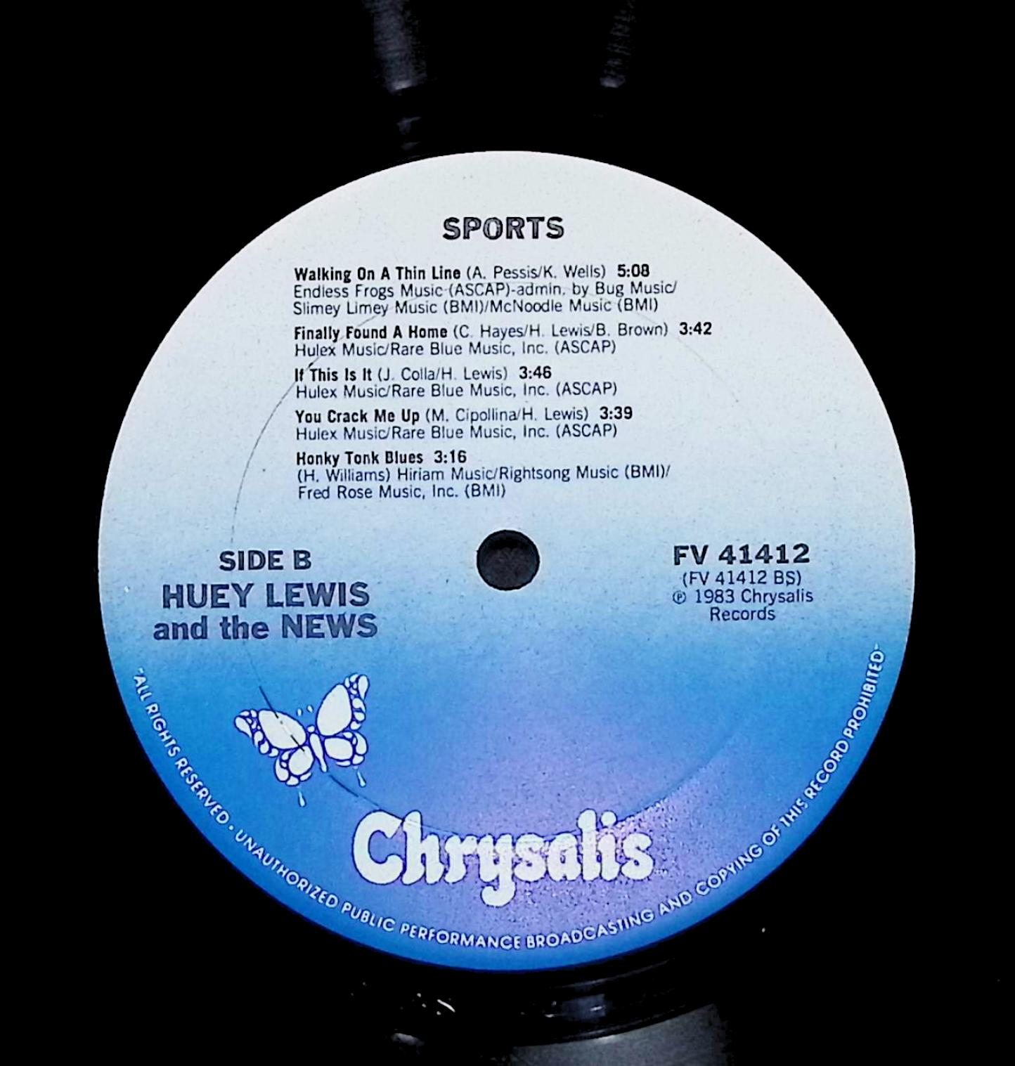 Huey Lewis & The News Sports 12" LP 1983 FV 41412 Rock — image 4