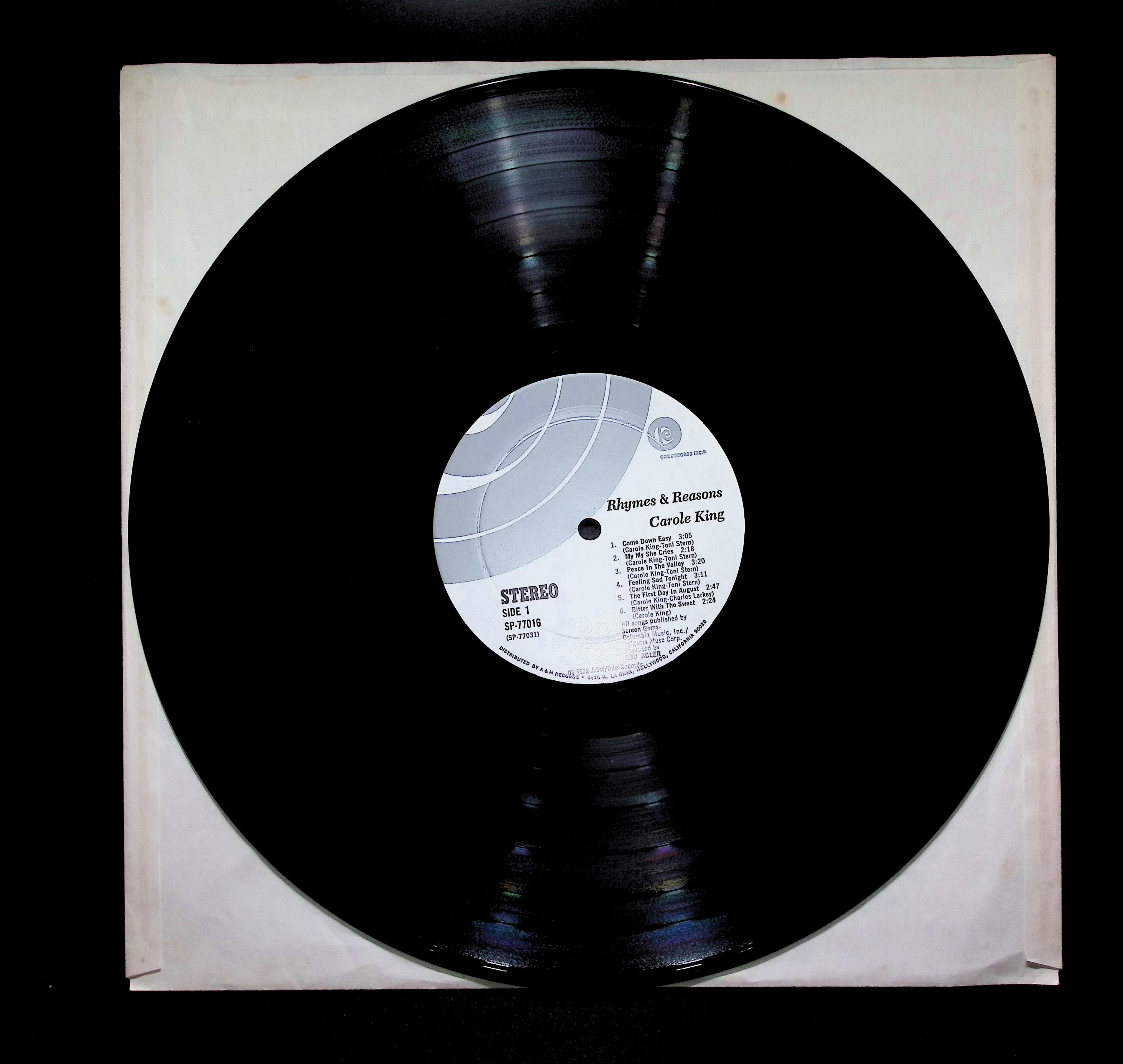 Carole King Rhymes & Reasons 12" LP 1972 SP-77016 Rock — image 5