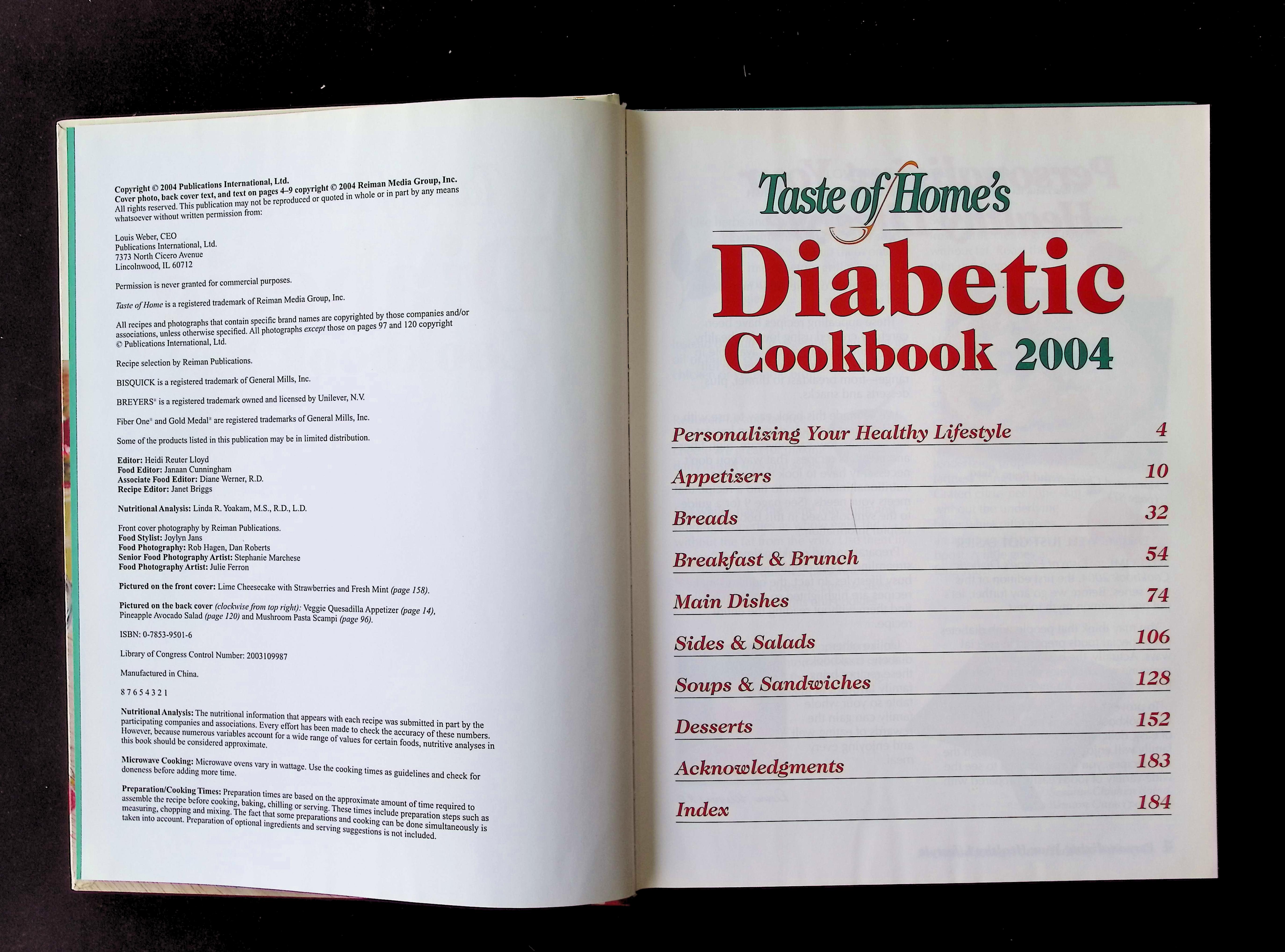Taste of Home's Diabetic Cookbook 2004 — image 3