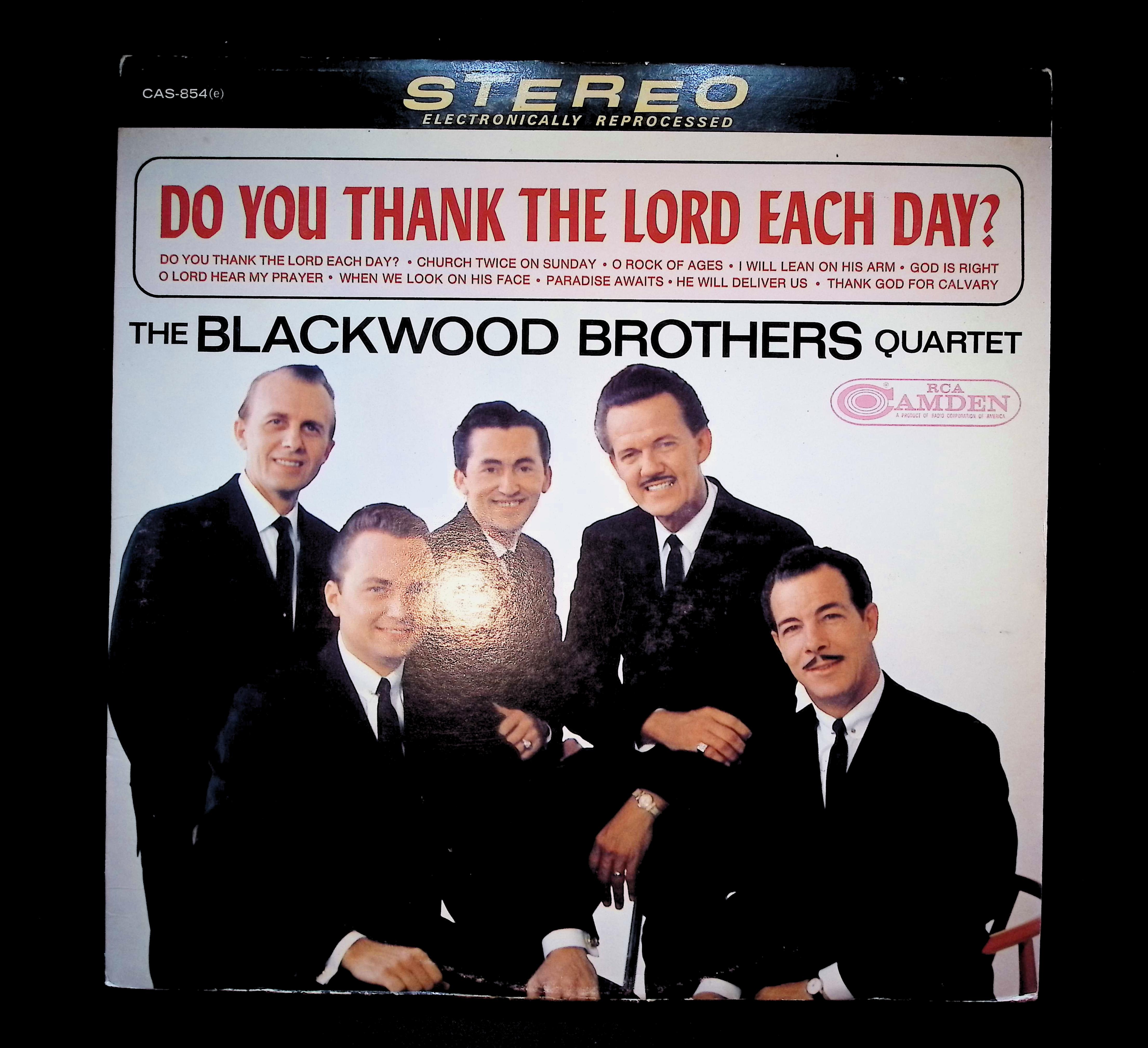 The Blackwood Brothers Quartet Do You Thank The Lord Each Day? 12" LP 1965 CAS-854(e) Folk, World, & Country