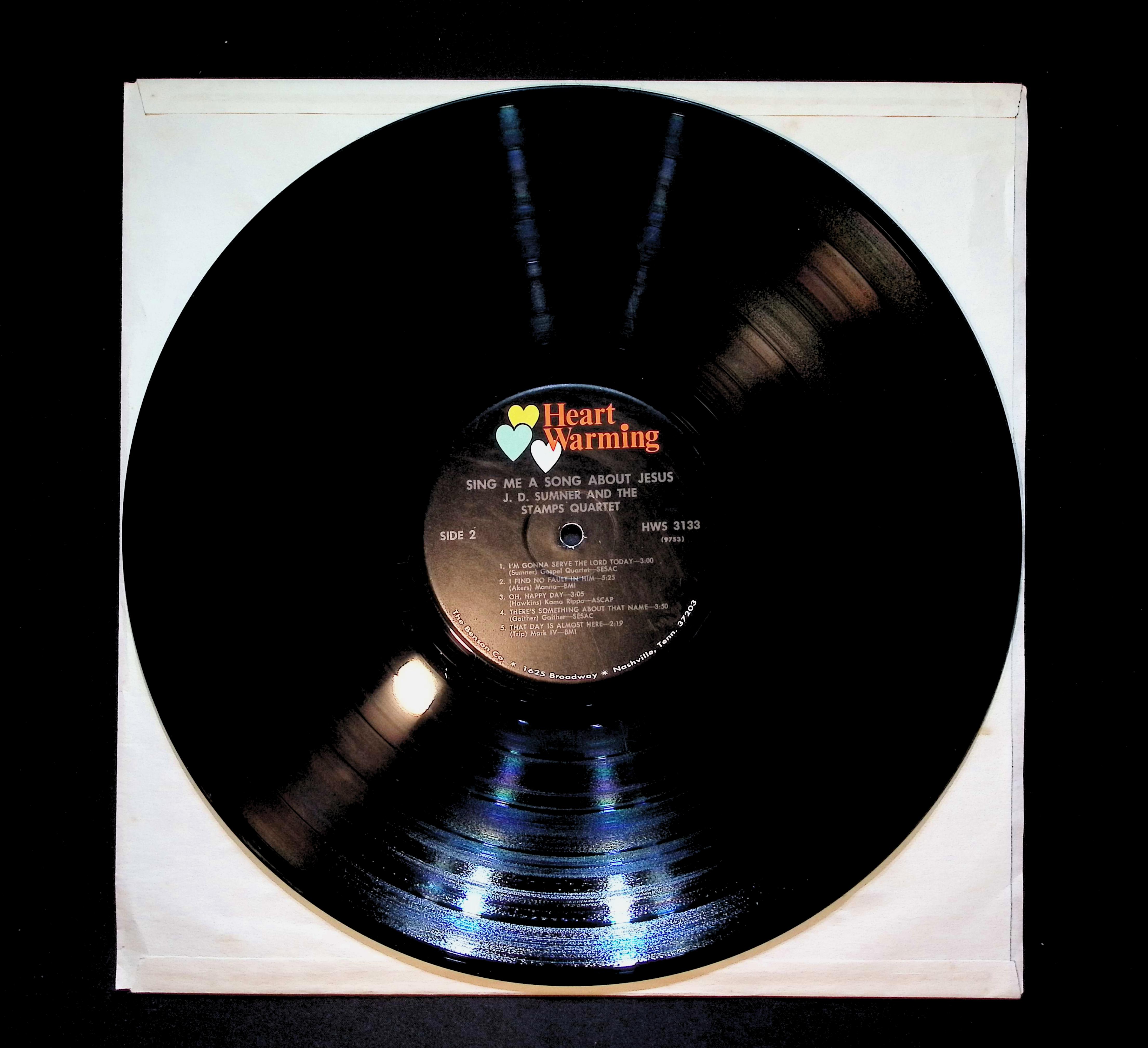 J.D. Sumner & The Stamps The Touch Of His Hand 12" LP 1971 HWS 3133 Folk, World, & Country — image 3