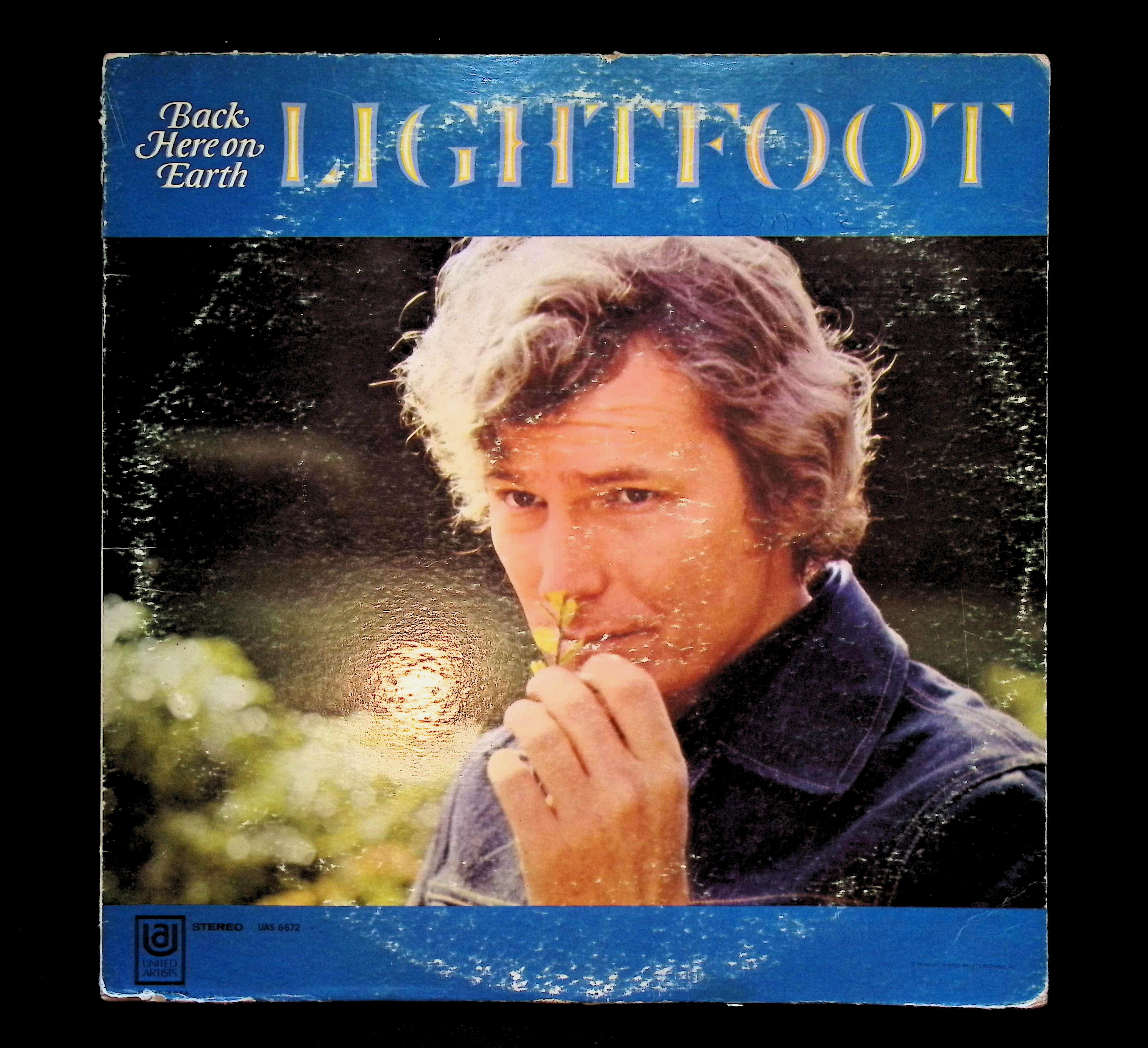 Gordon Lightfoot Back Here On Earth 12" LP 0 UAS 6672 Rock