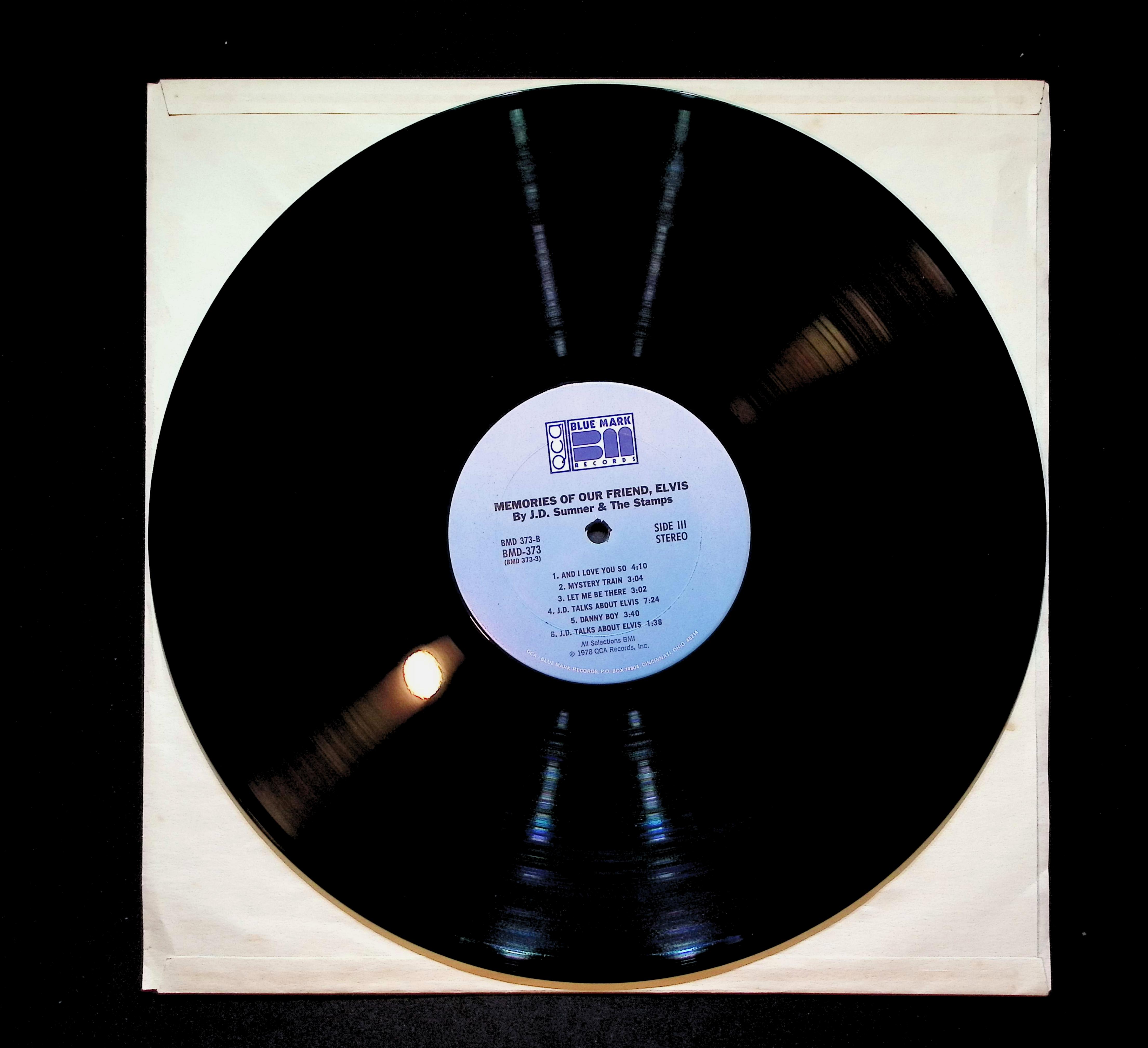 J.D. Sumner & The Stamps Memories Of Our Friend Elvis 12" LP Unknown Era BMD 373 Rock — image 3