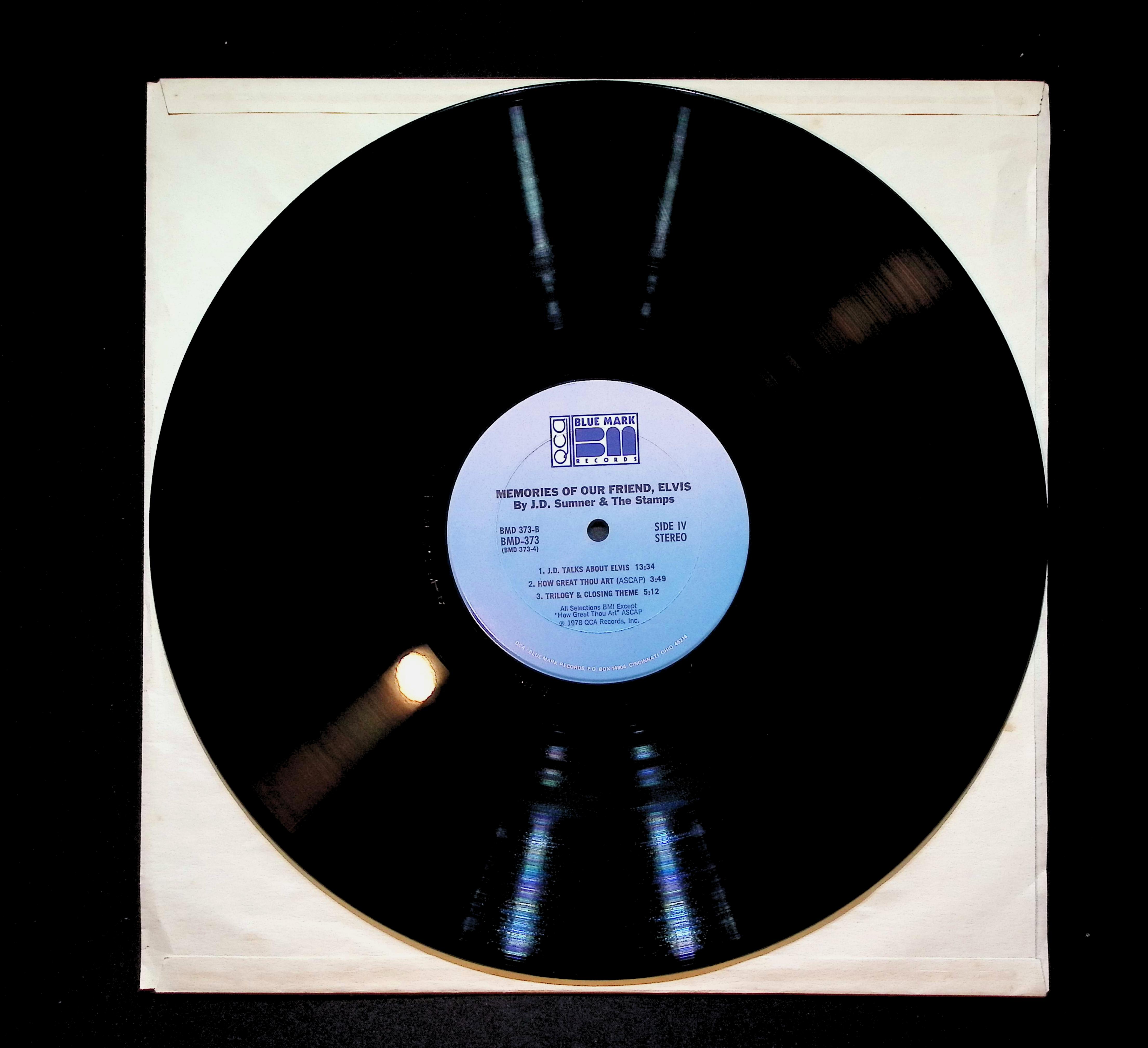 J.D. Sumner & The Stamps Memories Of Our Friend Elvis 12" LP Unknown Era BMD 373 Rock — image 5