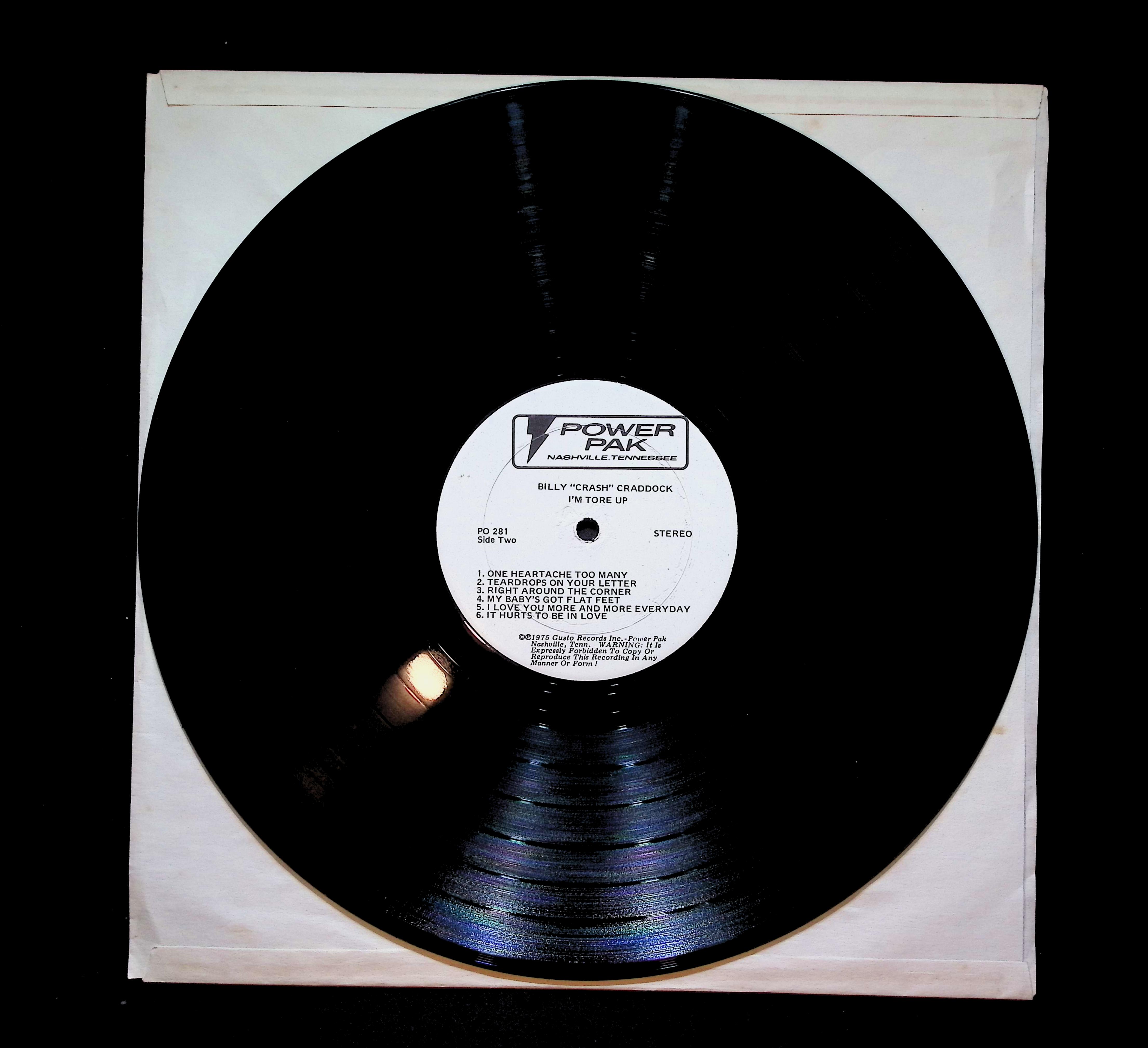Billy 'Crash' Craddock I'm Tore Up 12" LP 1975 PO-281 Rock — image 3