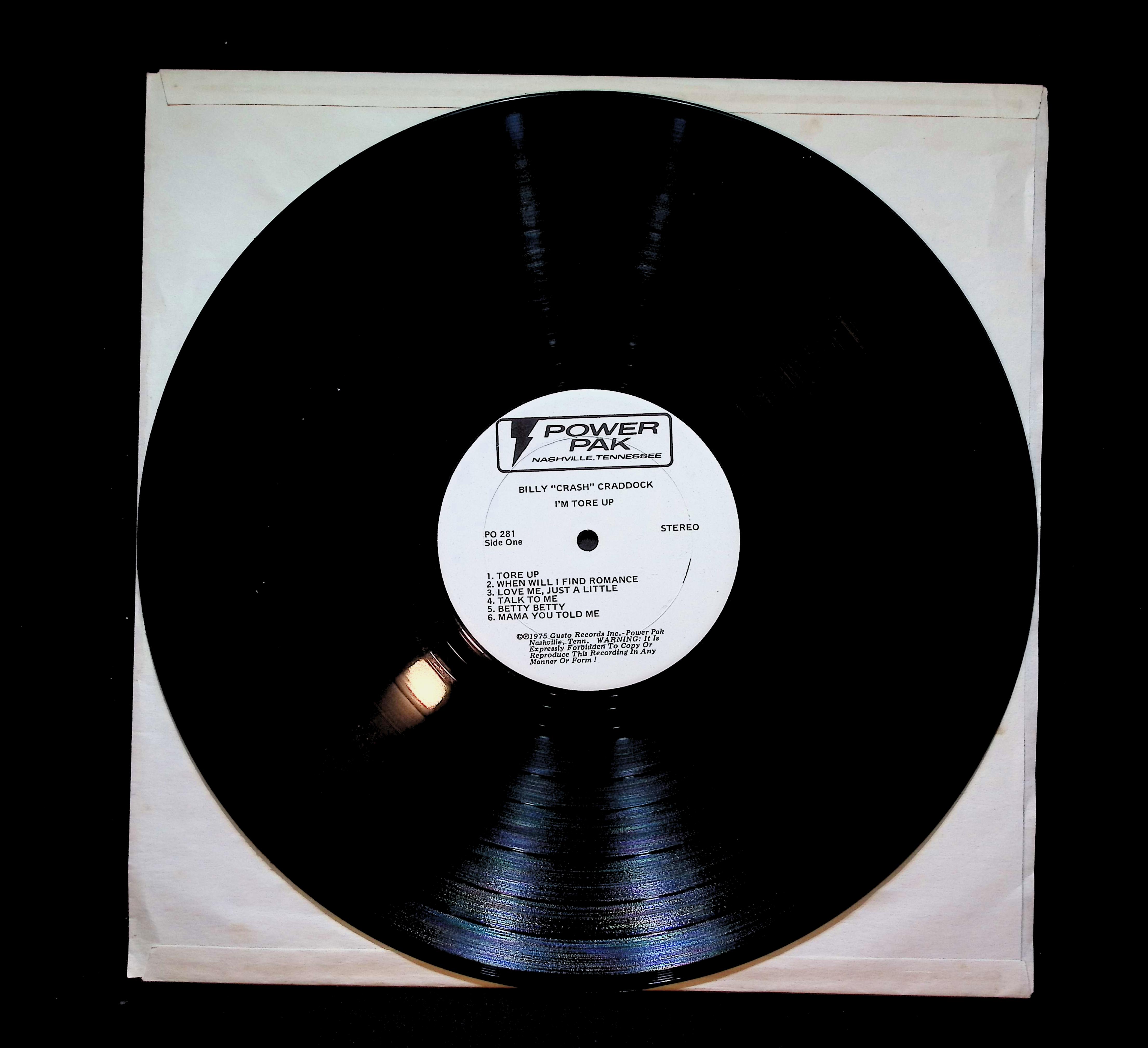 Billy 'Crash' Craddock I'm Tore Up 12" LP 1975 PO-281 Rock — image 5