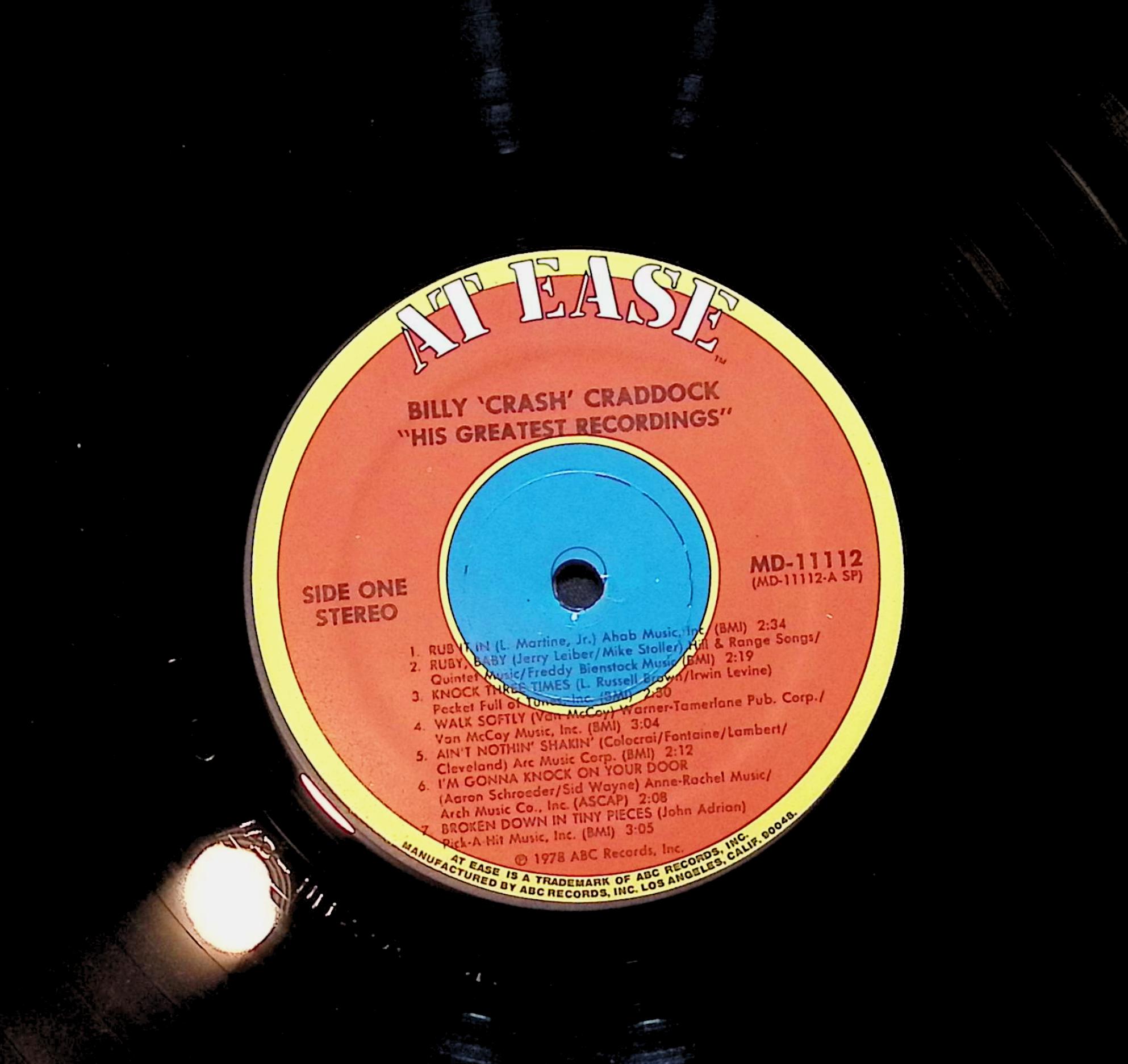 Billy 'Crash' Craddock His Greatest Recordings 12" LP 1978 MD 11112 Folk, World, & Country — image 2