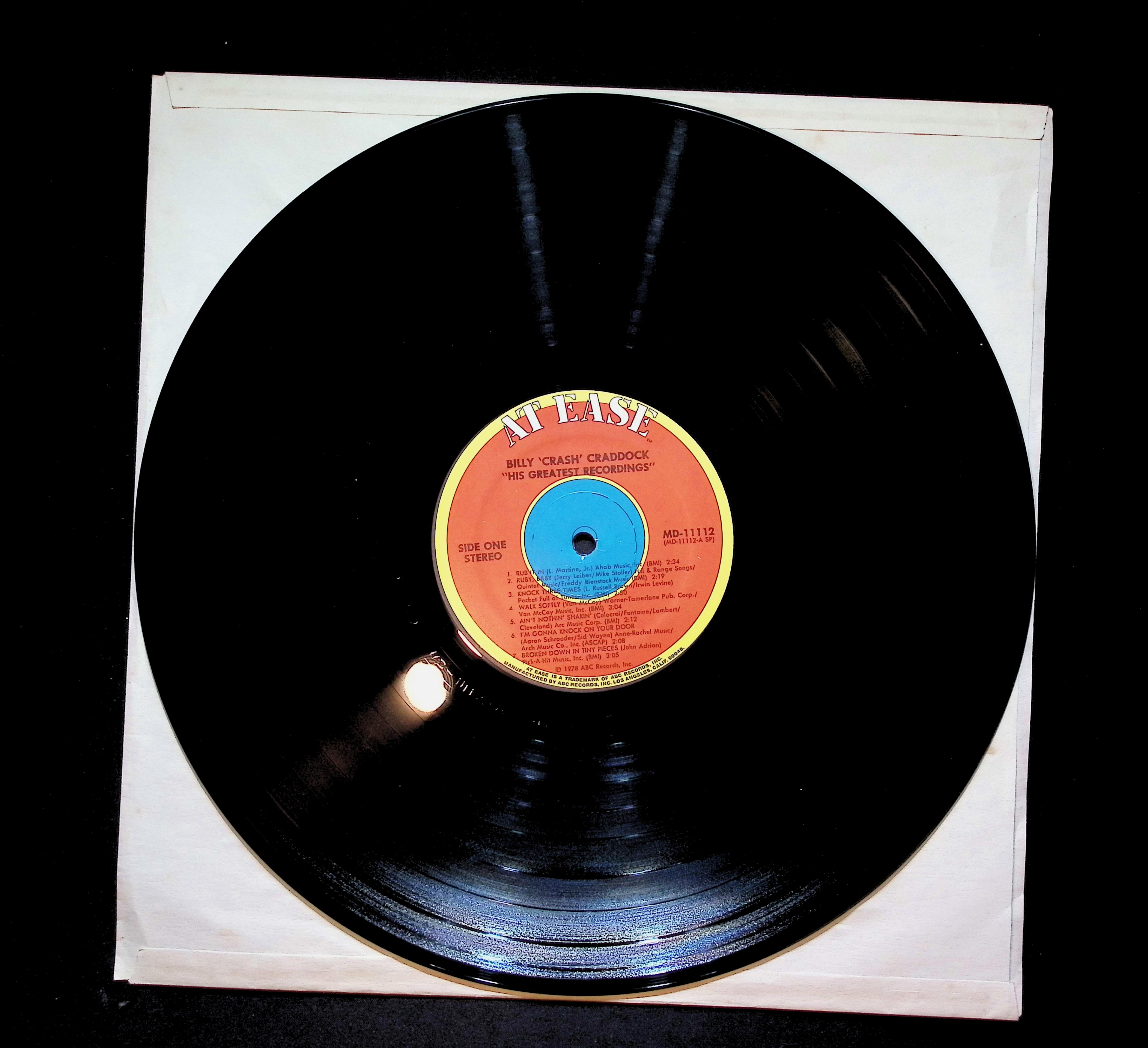 Billy 'Crash' Craddock His Greatest Recordings 12" LP 1978 MD 11112 Folk, World, & Country — image 3