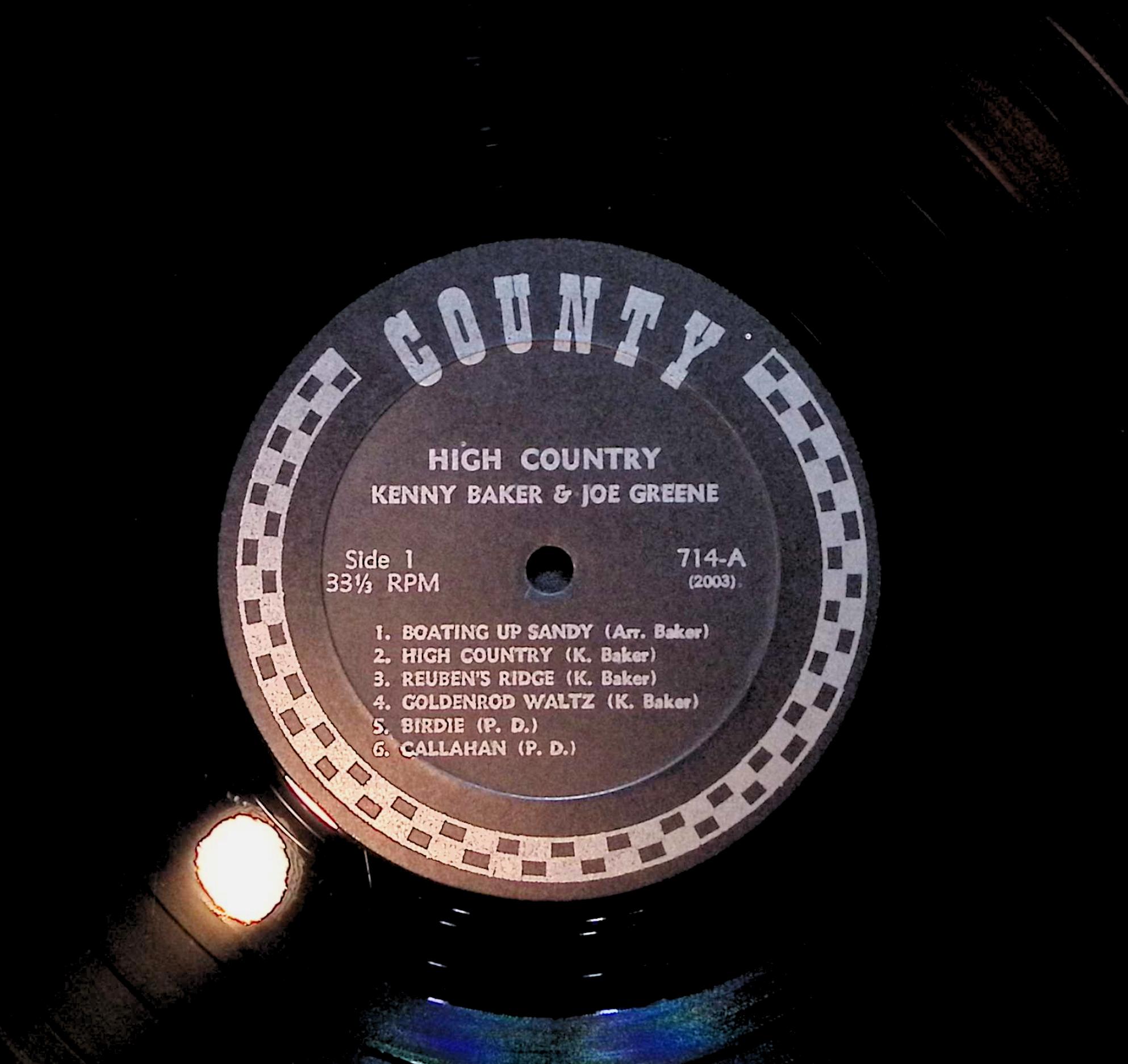 Kenny Baker (4) & Joe Greene (3) High Country 12" LP 1968 714 Folk, World, & Country — image 4