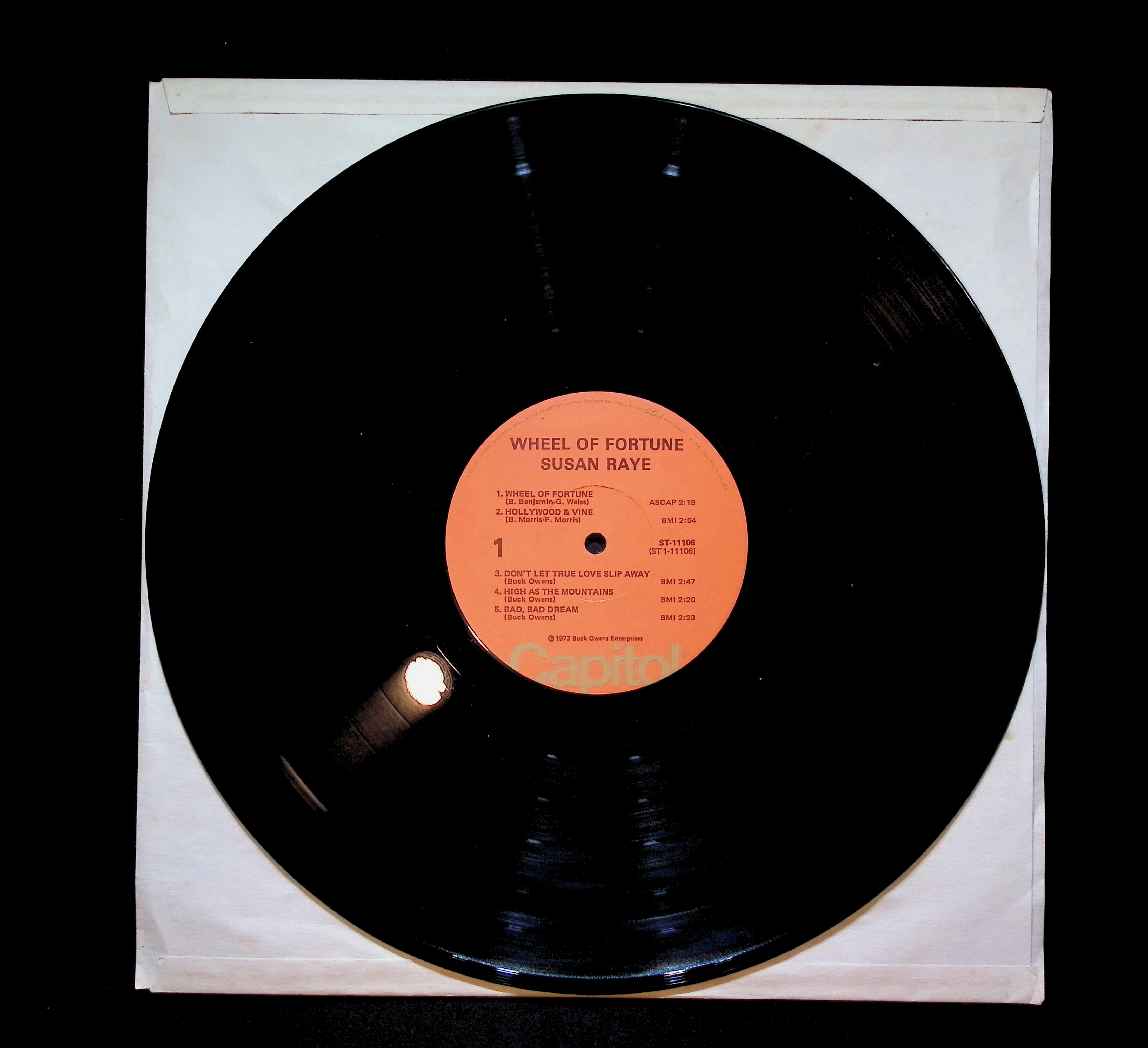 Susan Raye Wheel Of Fortune 12" LP 1972 ST-11106 Folk, World, & Country — image 3