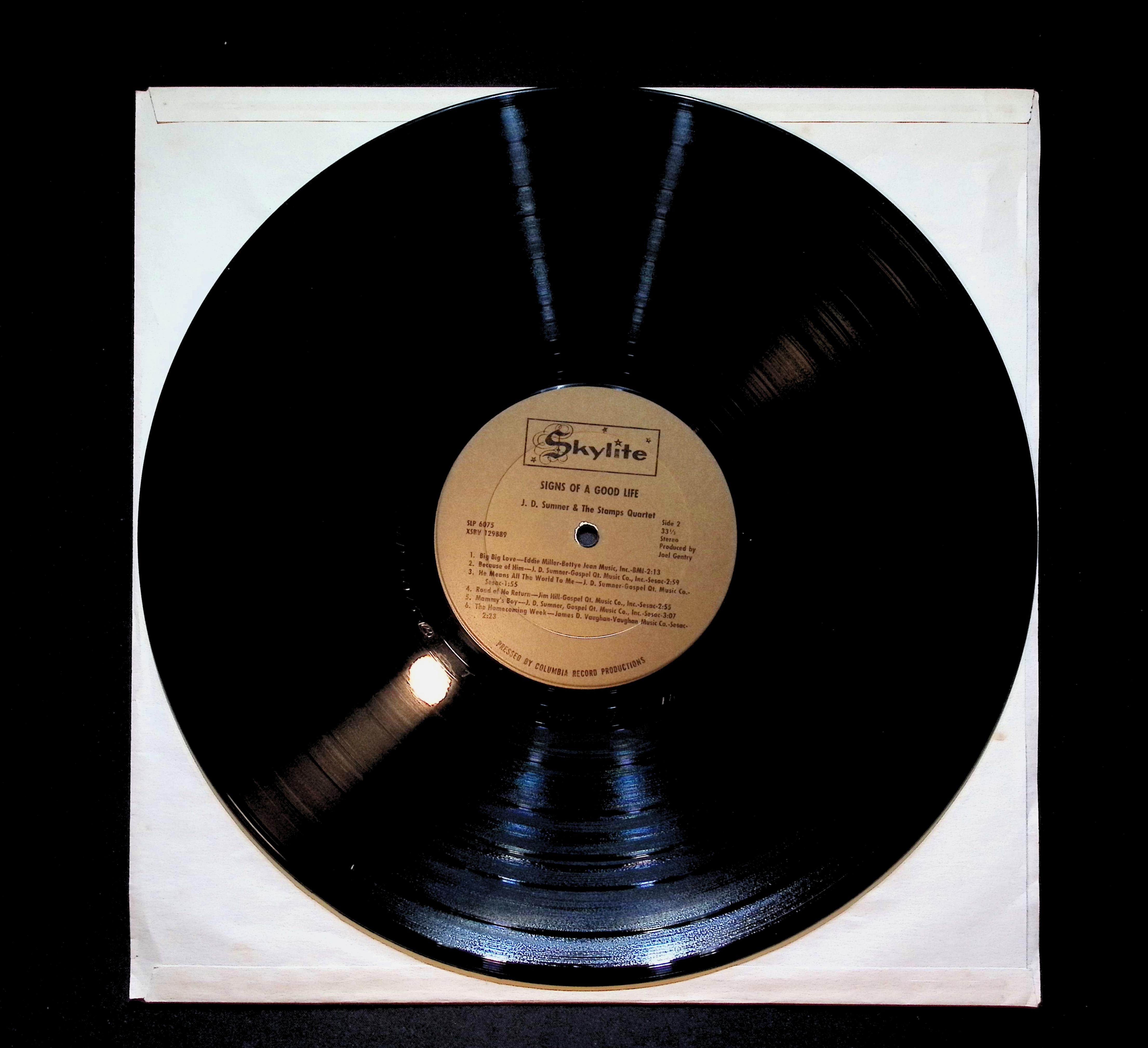 J.D. Sumner & The Stamps Signs Of A Good Life 12" LP 0 Skylite Folk, World, & Country — image 3
