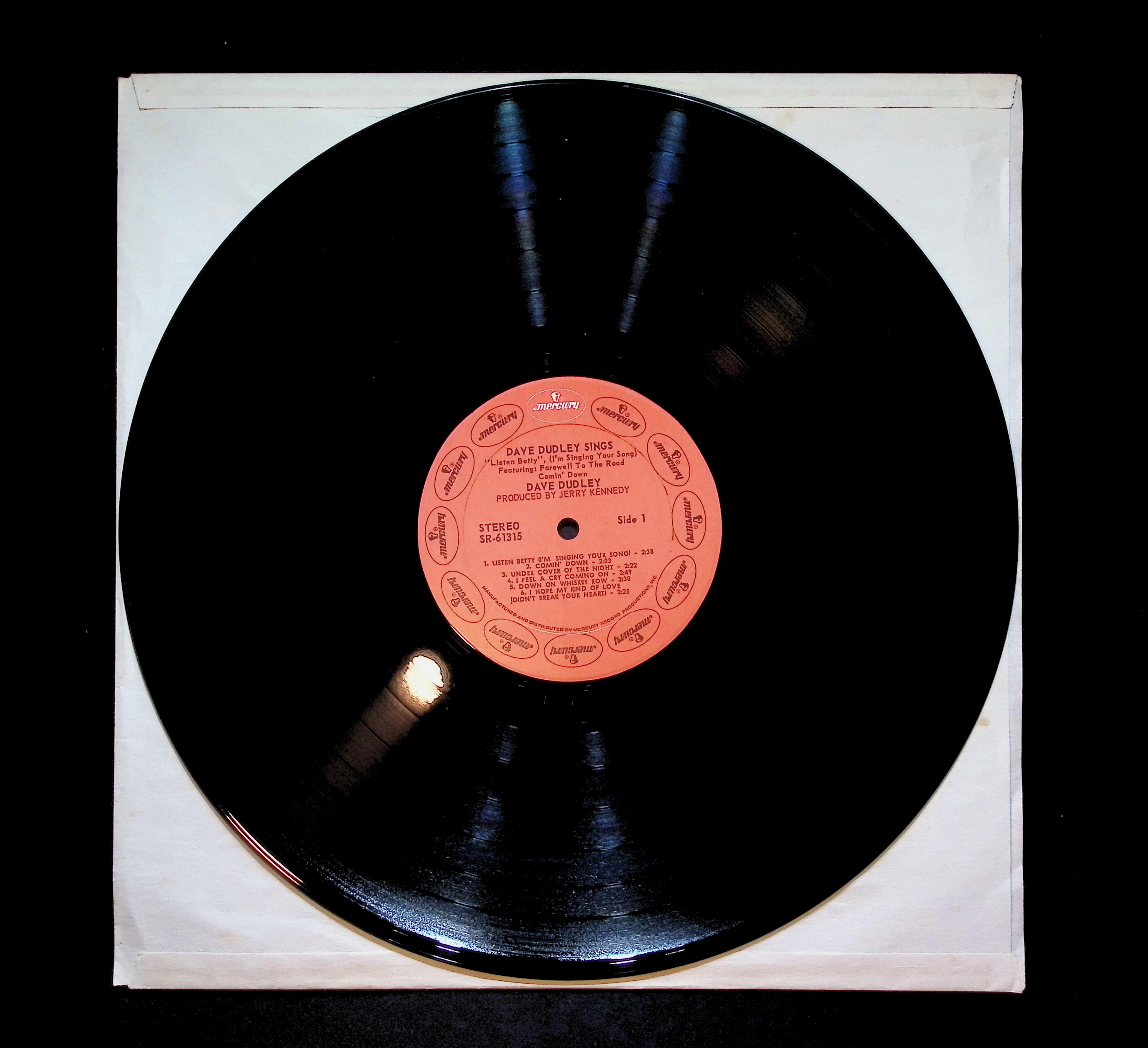 Dave Dudley Dave Dudley Sings "Listen Betty, I'm Singing Your Song" 12" LP 1971 SR 61315 Country — image 5