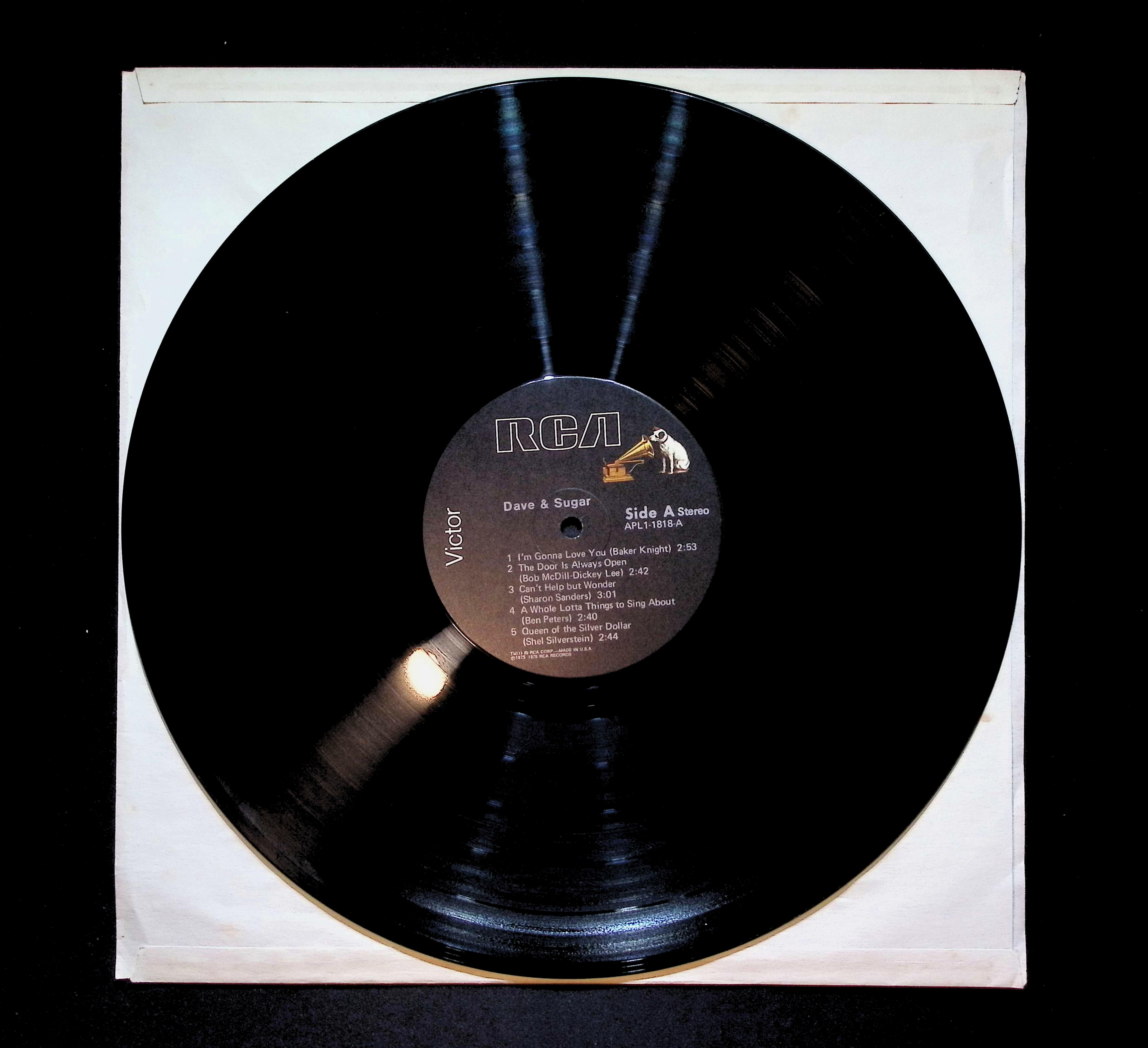 Dave And Sugar Dave & Sugar 12" LP 1976 APL1-1818 Folk, World, & Country — image 5