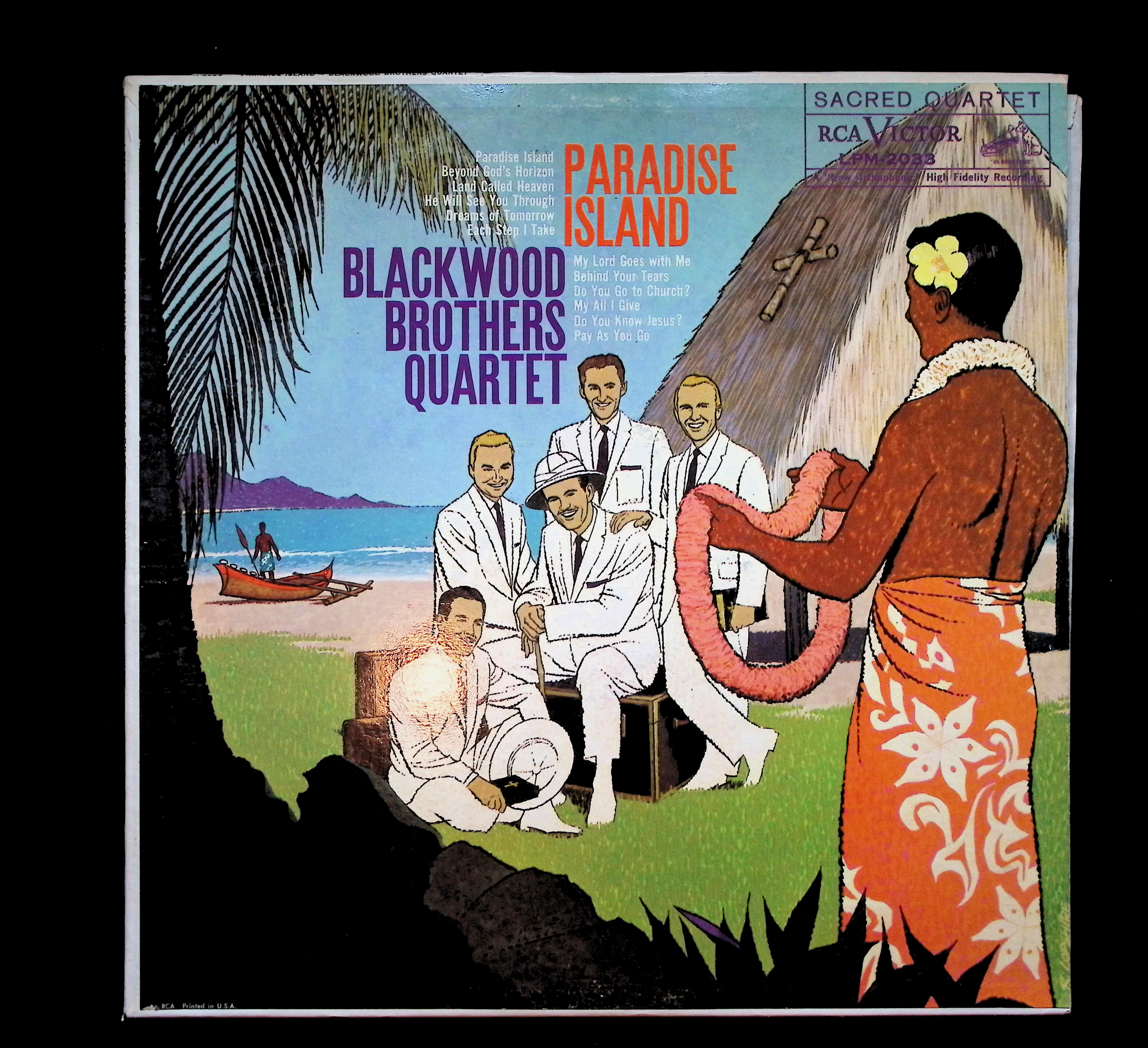 The Blackwood Brothers Quartet Paradise Island 12" LP 1959 LPM-2033 Folk, World, & Country