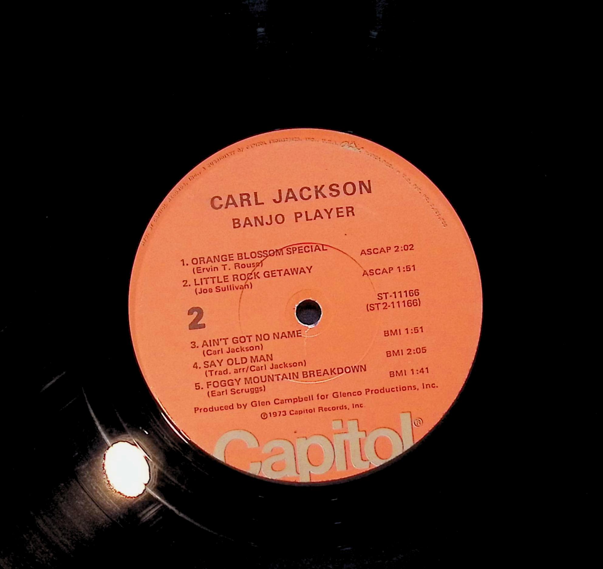 Carl Jackson Banjo Player 12" LP 1973 E-ST 11166 Folk, World, & Country — image 4