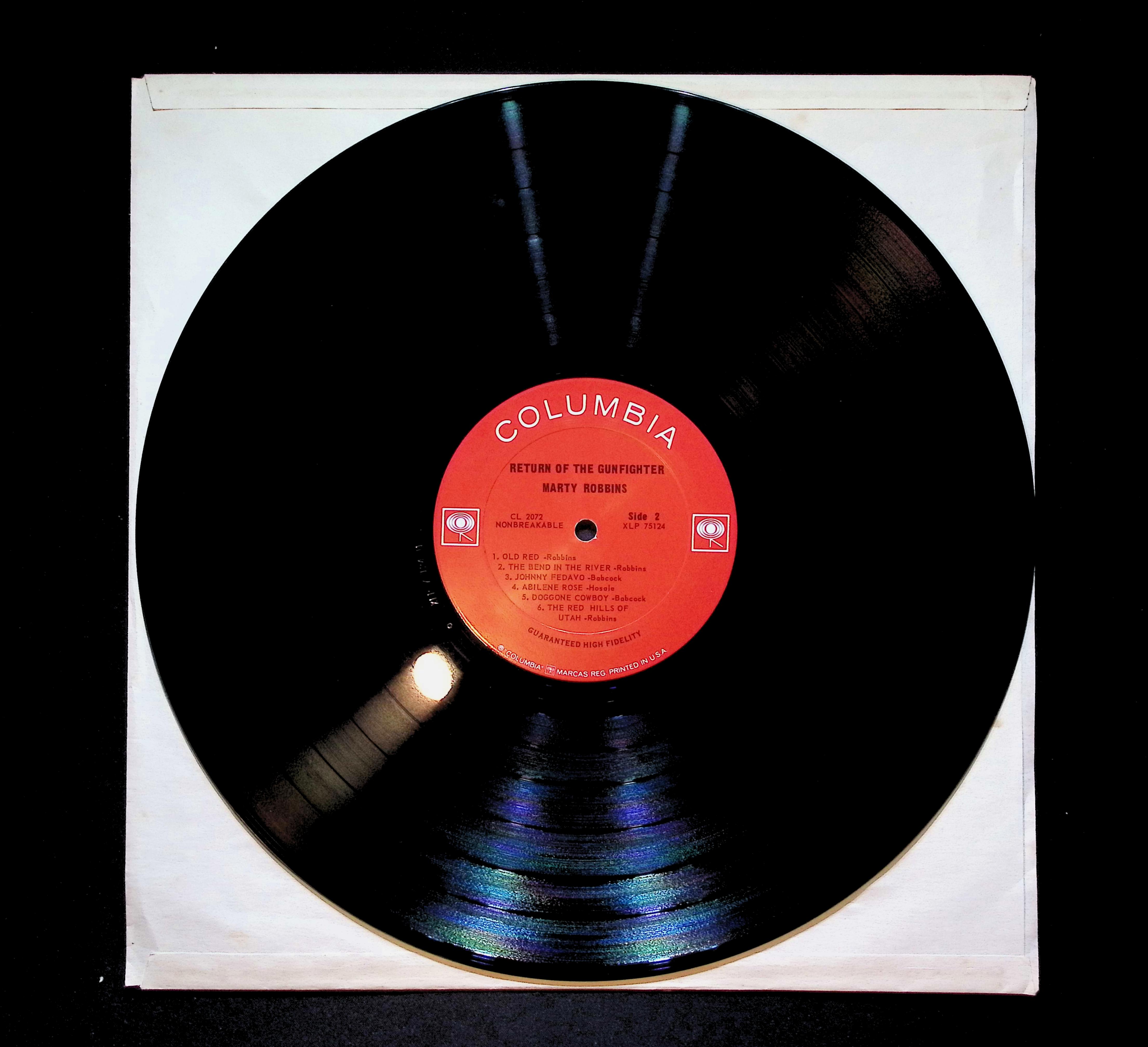 Marty Robbins The Return Of The Gunfighter 12" LP 1963 CL 2072 Folk, World, & Country — image 3