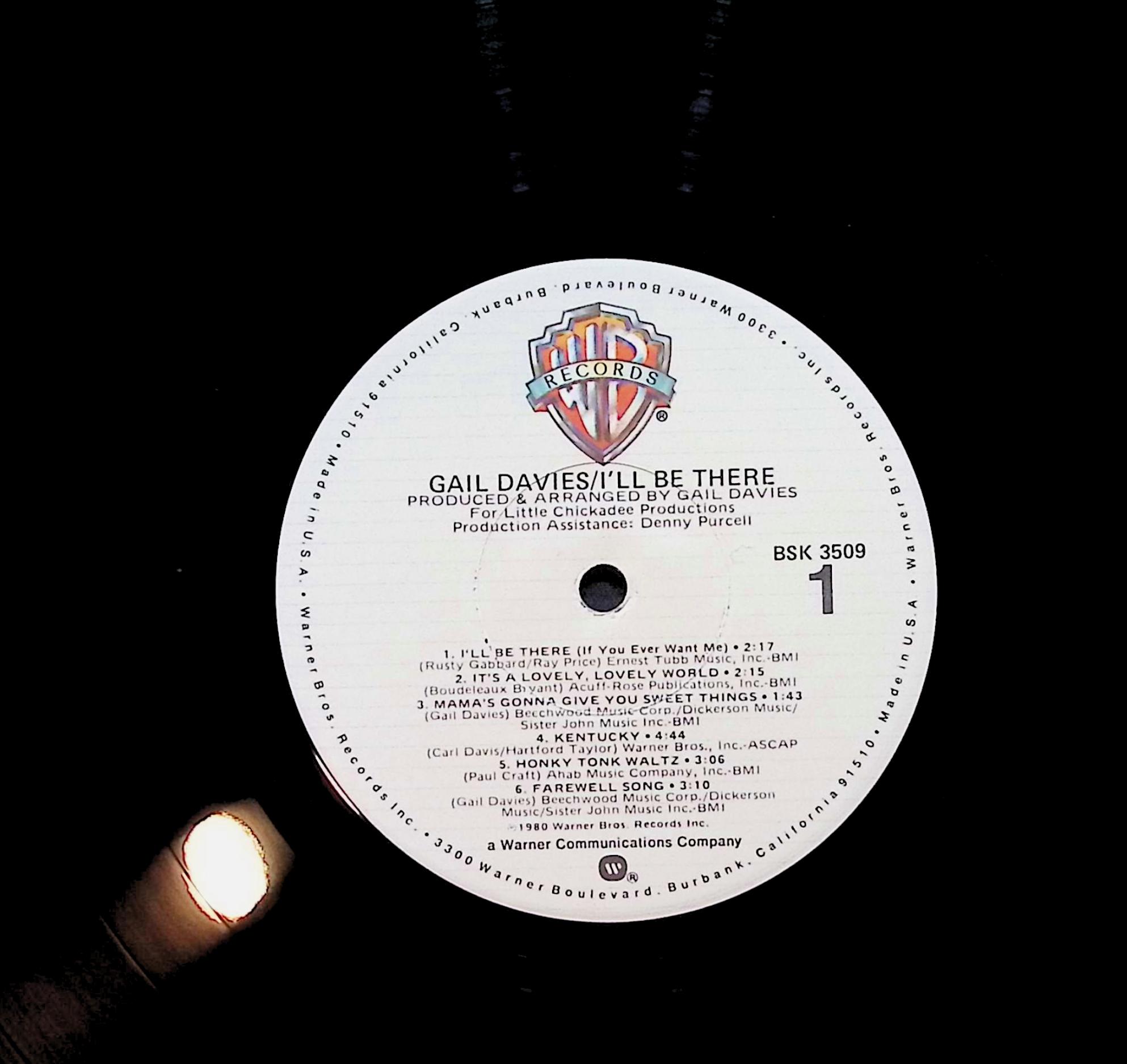 Gail Davies I'll Be There 12" LP 1980 BSK 3509 Folk, World, & Country — image 2