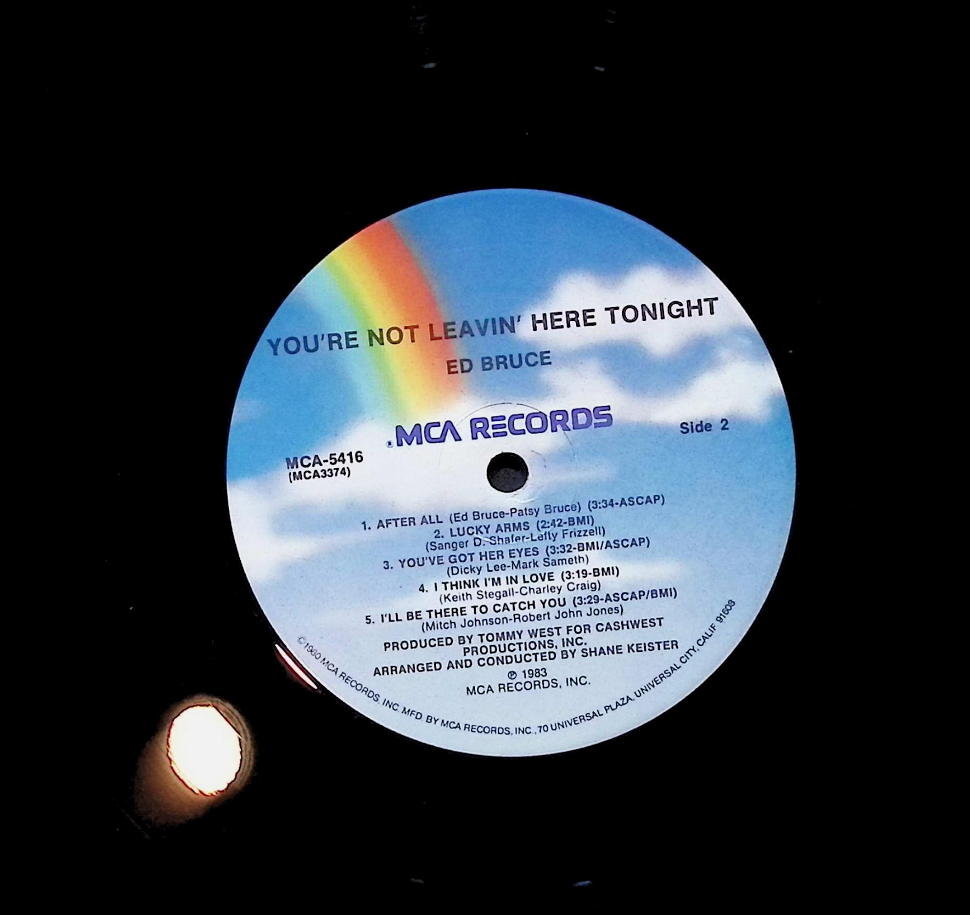 Ed Bruce You're Not Leavin' Here Tonight 12" LP 1983 MCA-5416 Folk, World, & Country — image 2