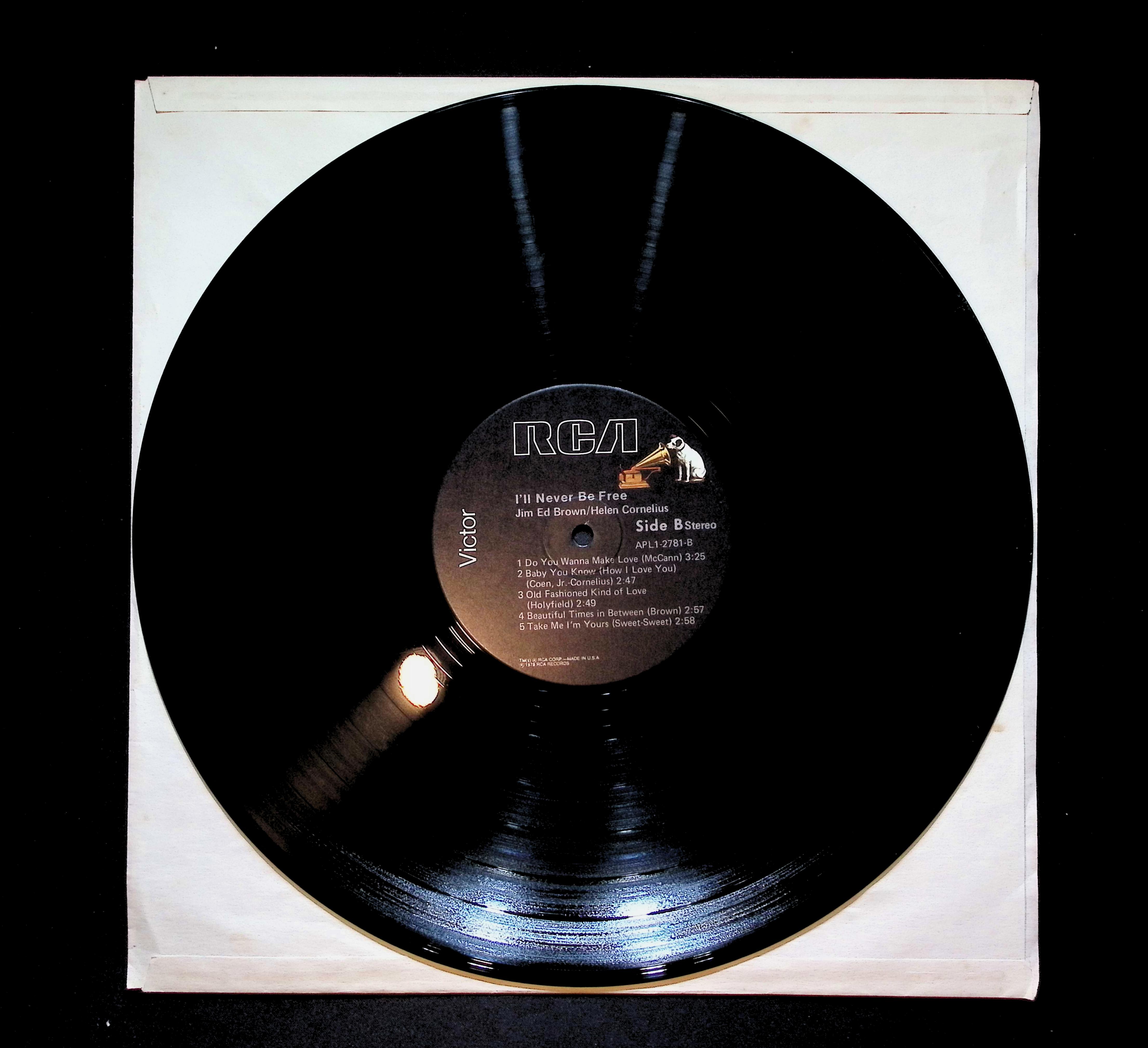 Jim Ed Brown & Helen Cornelius I'll Never Be Free 12" LP 1978 APL1-2781 Folk, World, & Country — image 5