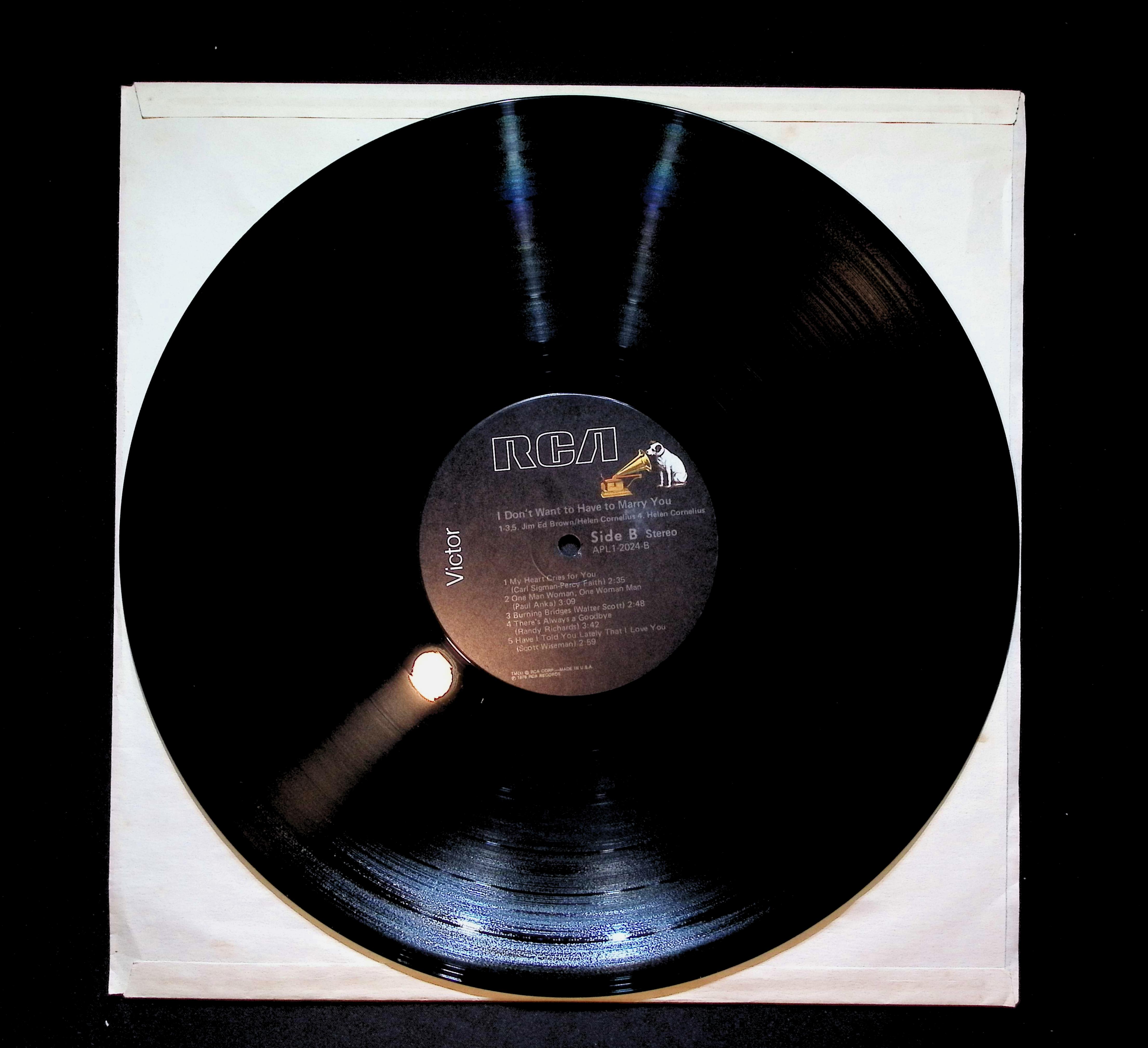 Jim Ed Brown & Helen Cornelius I Don't Want To Have To Marry You 12" LP 1976 APL1-2024 Folk, World, & Country — image 3
