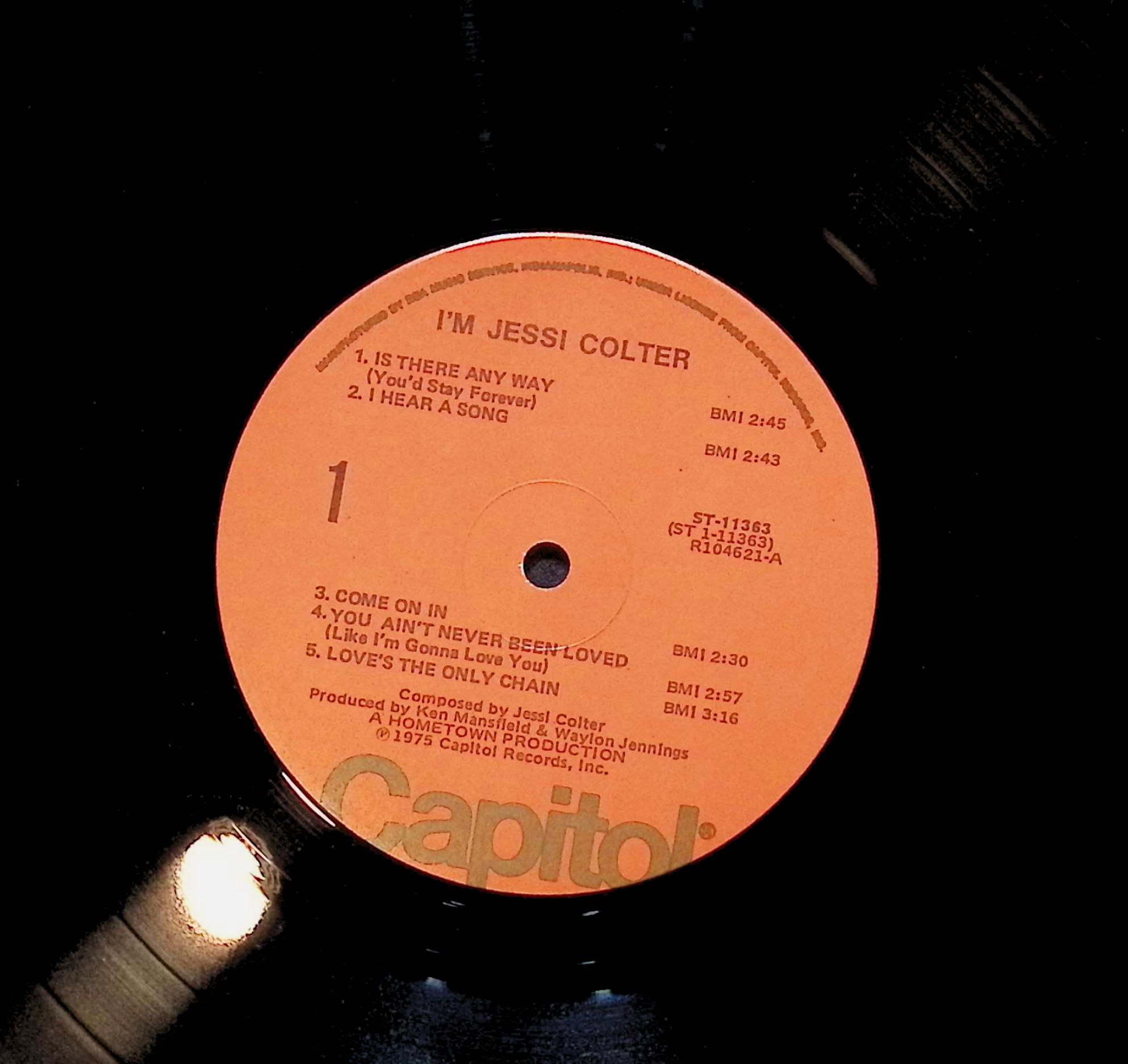 Jessi Colter I'm Jessi Colter 12" LP 1975 ST-11363 Rock — image 2