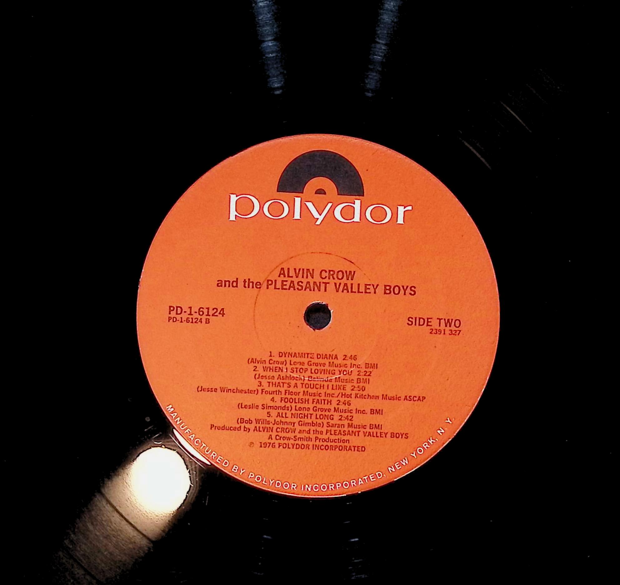 Alvin Crow And The Pleasant Valley Boys Alvin Crow And The Pleasant Valley Boys 12" LP 1976 PD-1 6124 Rock — image 4