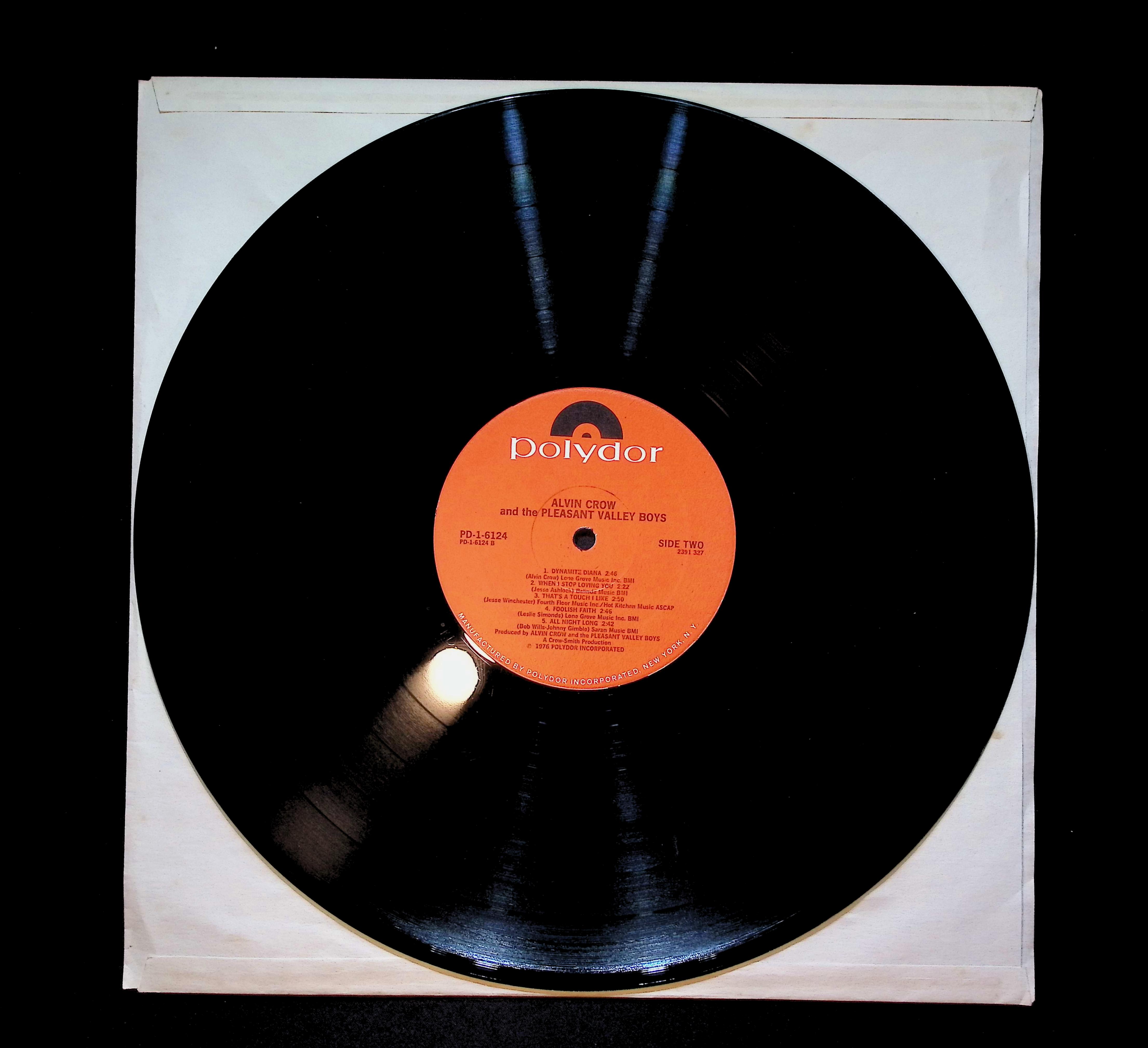 Alvin Crow And The Pleasant Valley Boys Alvin Crow And The Pleasant Valley Boys 12" LP 1976 PD-1 6124 Rock — image 5