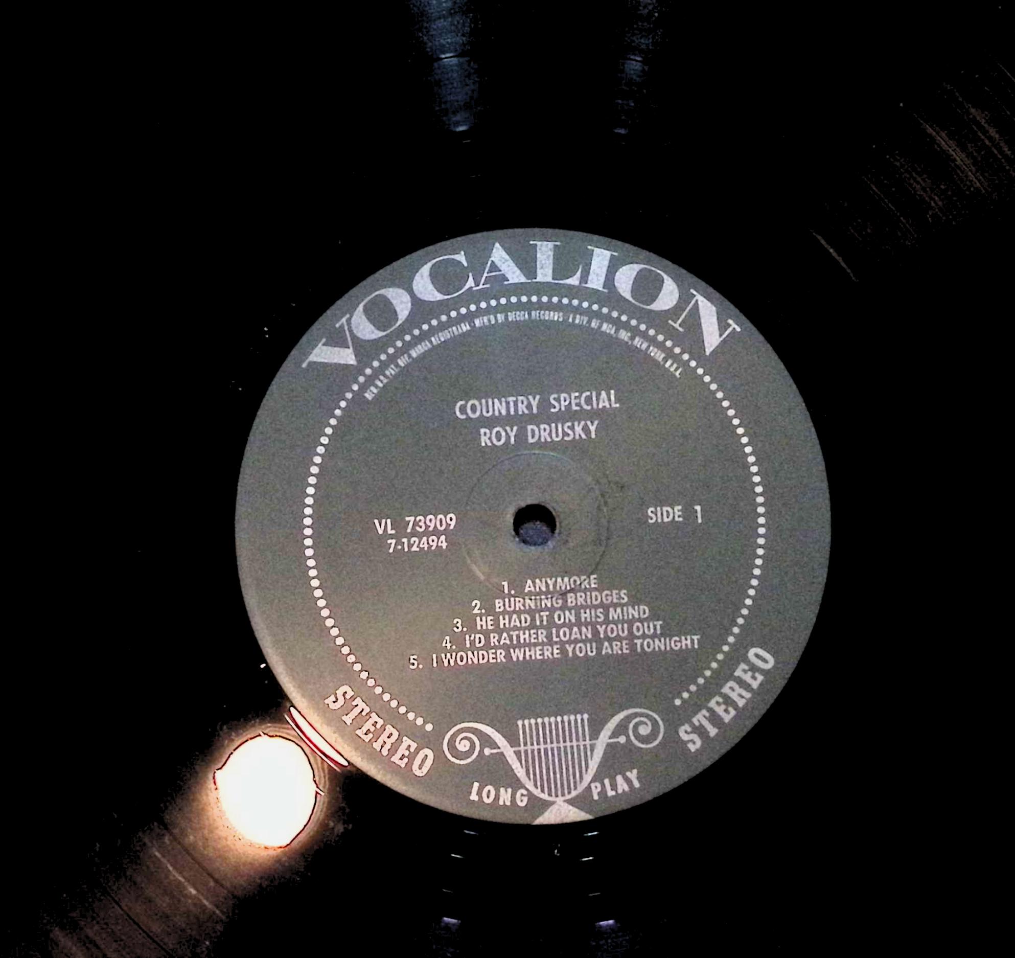 Roy Drusky Country Special 12" LP 1970 VL 73909 Folk, World, & Country — image 2