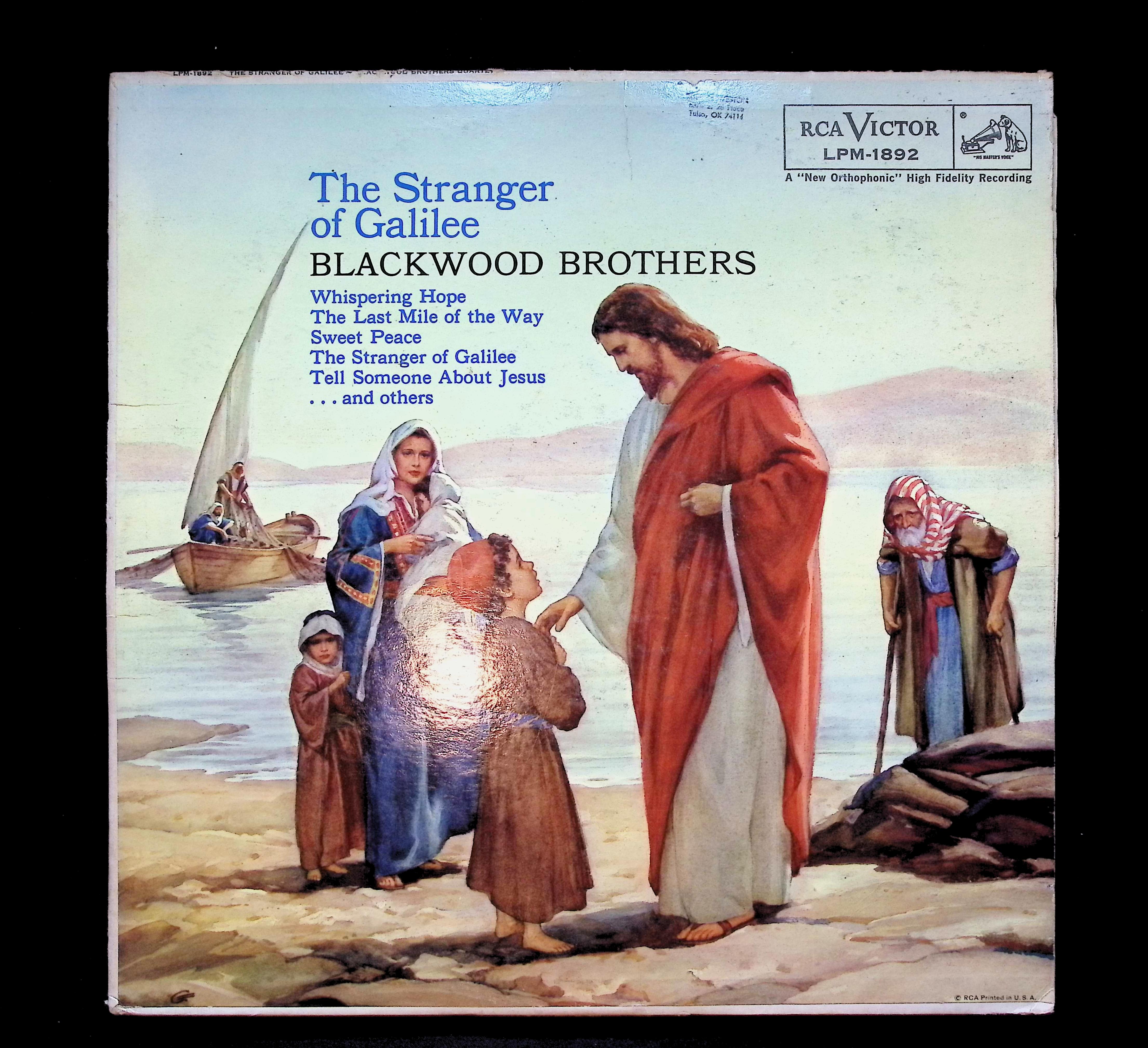 The Blackwood Brothers Quartet The Stranger Of Galilee 12" LP 1959 LPM-1892 Folk, World, & Country